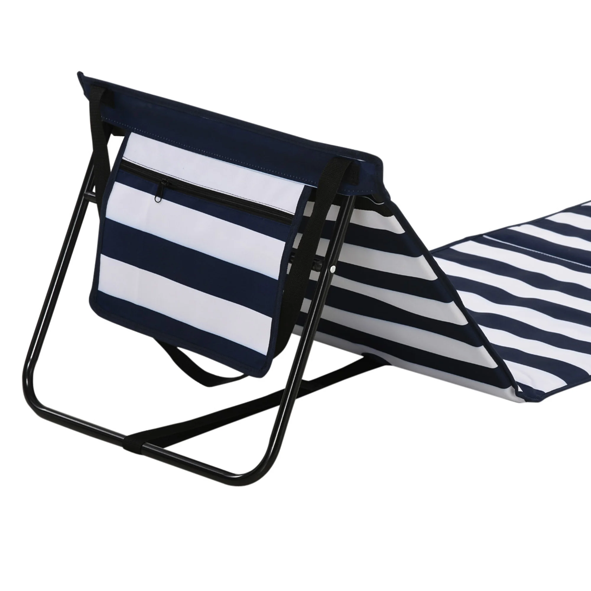 Outsunny Garden Beach Chair Mat, Sun Lounger Seats with Adjustable Back - Image 7