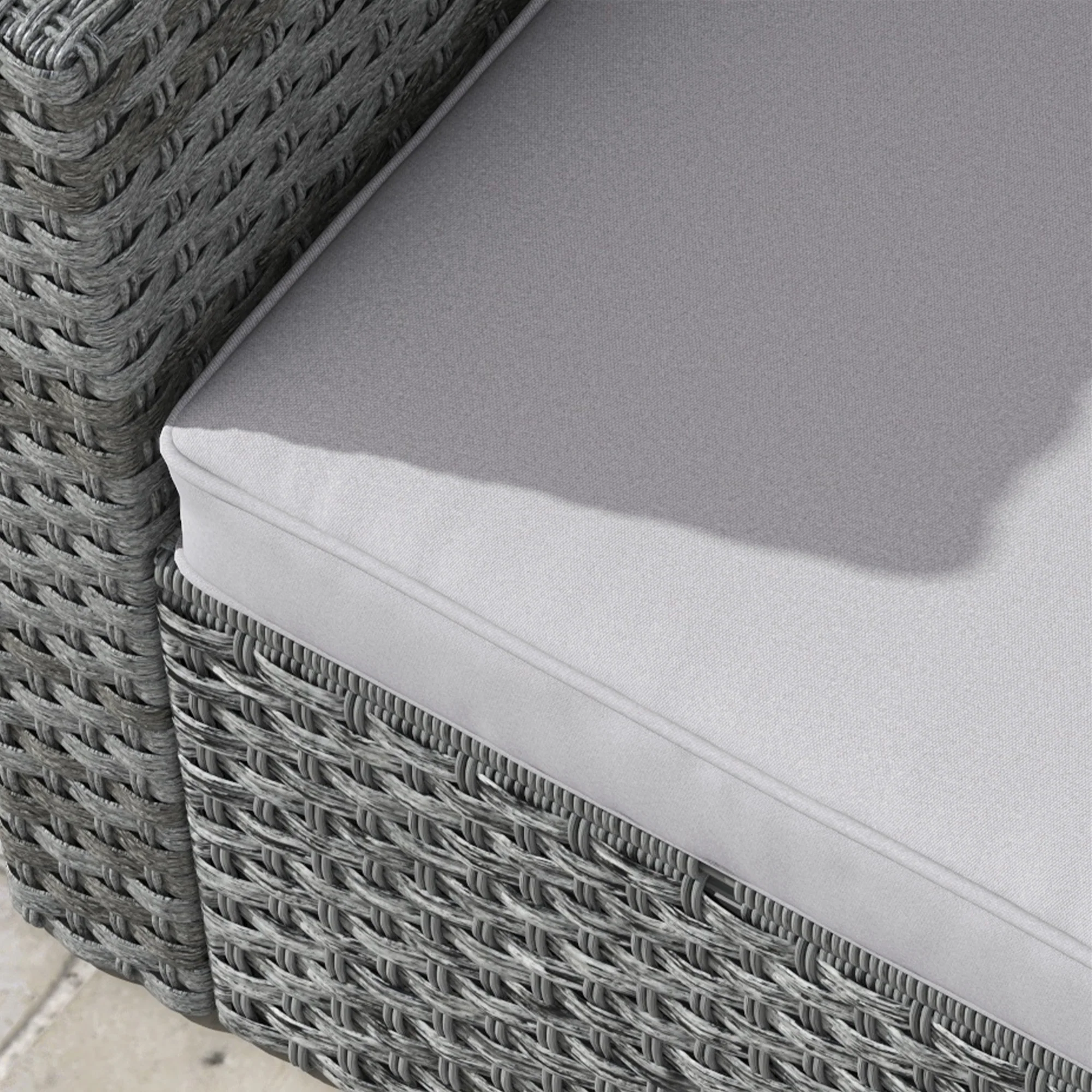 Outsunny Garden Chair Cushion Set with 1 Seat and 1 Back Pad, Light Grey - Image 26