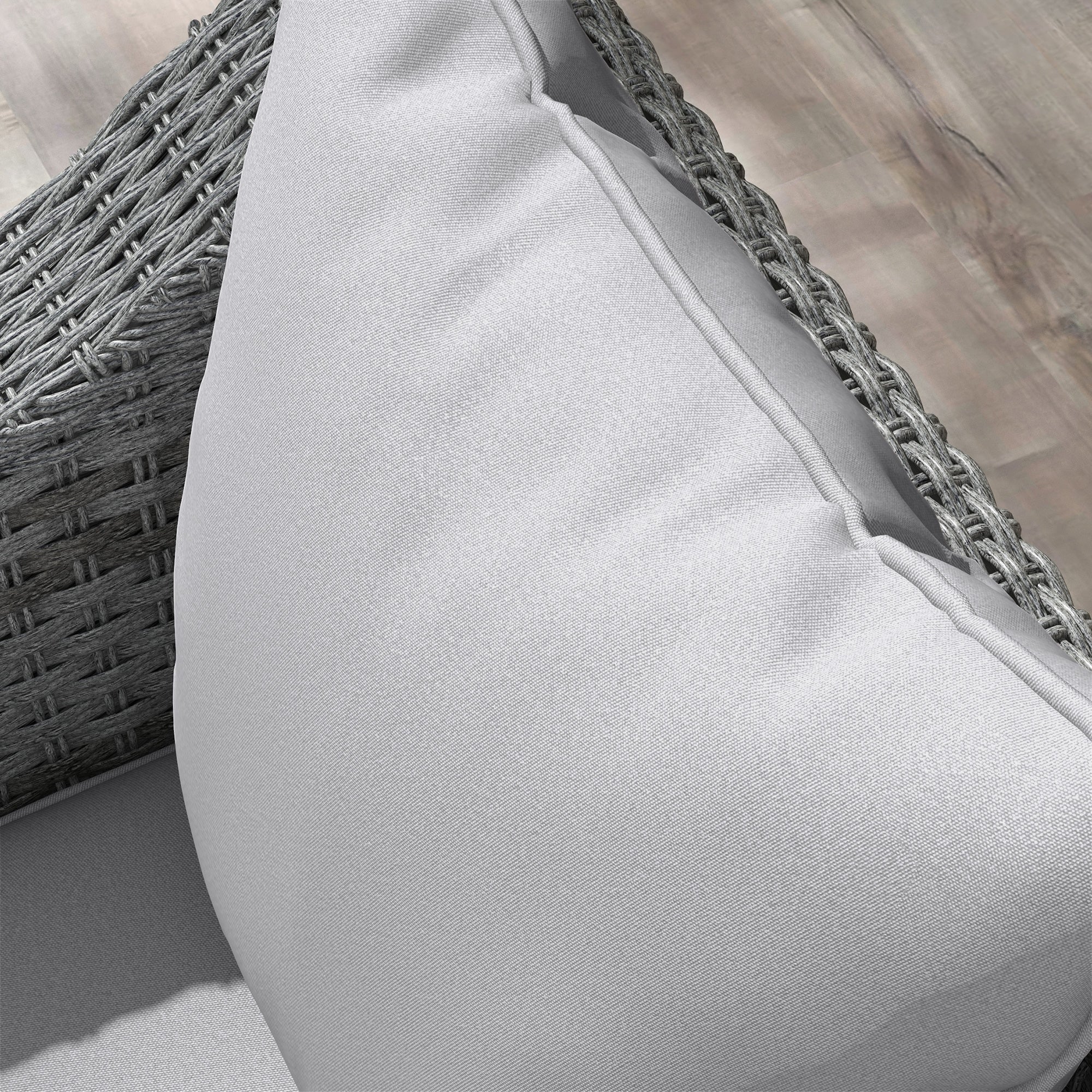 Outsunny Garden Chair Cushion Set with 1 Seat and 1 Back Pad, Light Grey - Image 27