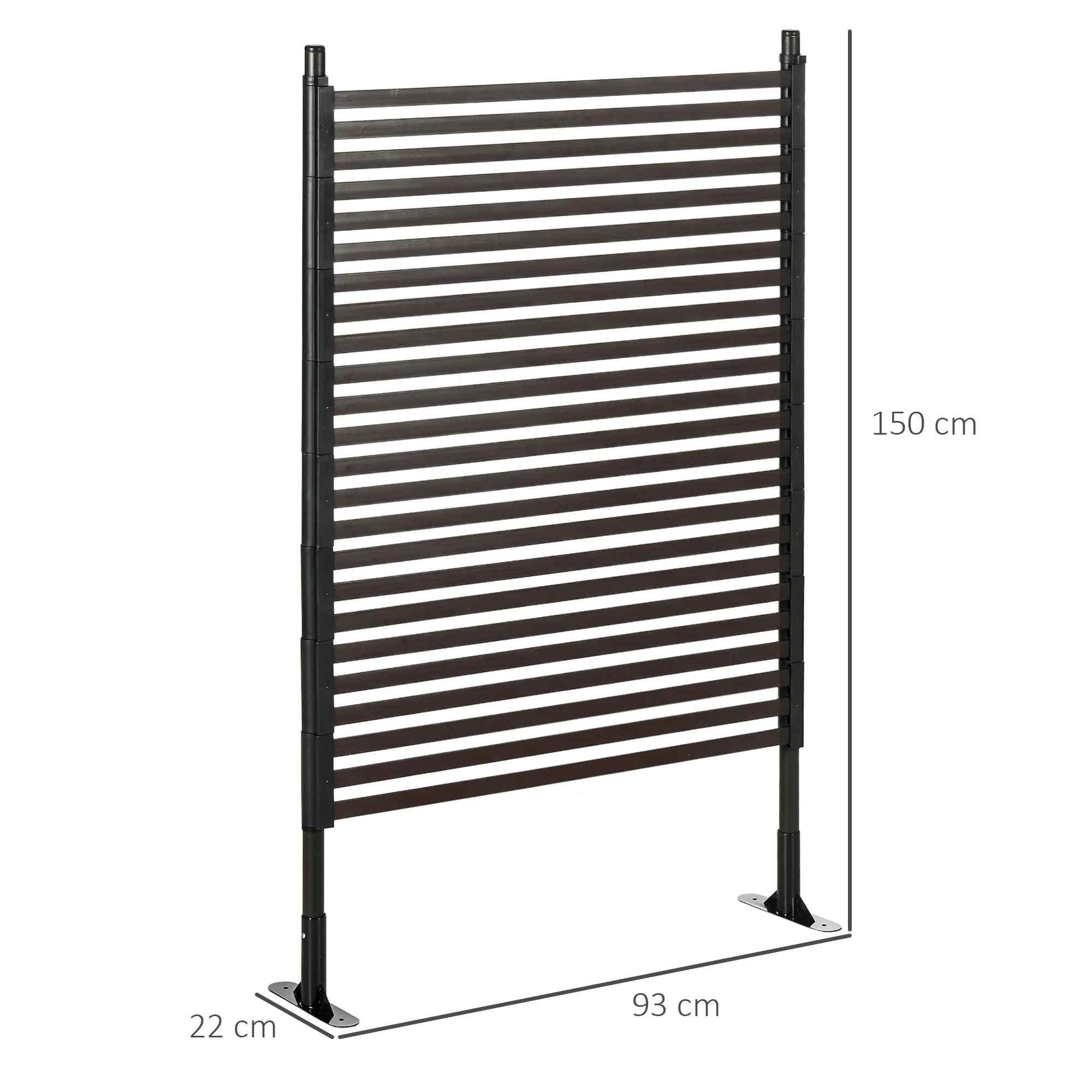 Outsunny Garden Fence with 2 Standing Ways, Metal Animal Barrier Fence - Image 3