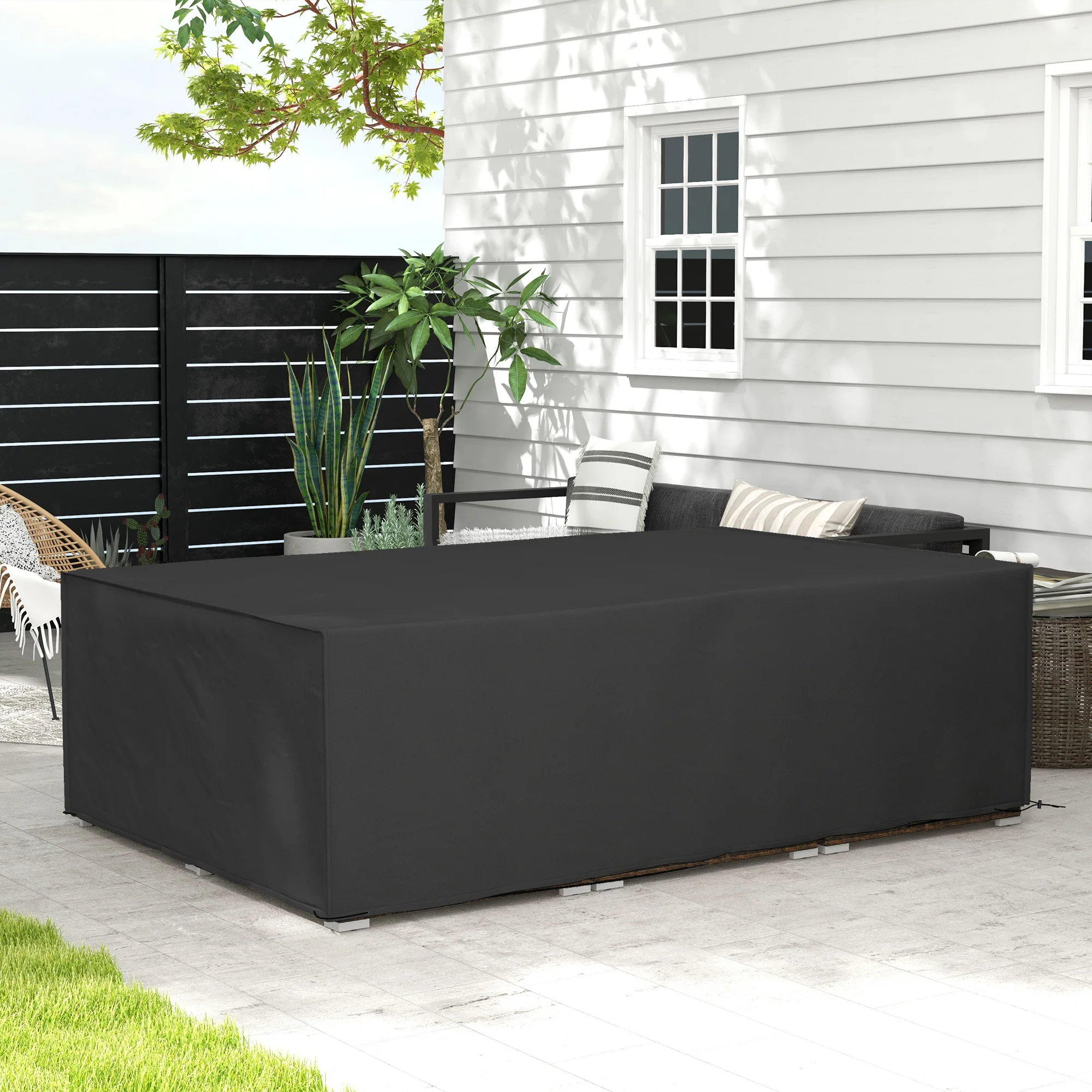 Outsunny Garden Furniture Cover Outdoor Waterproof Rattan Set Rain Protection - Image 2