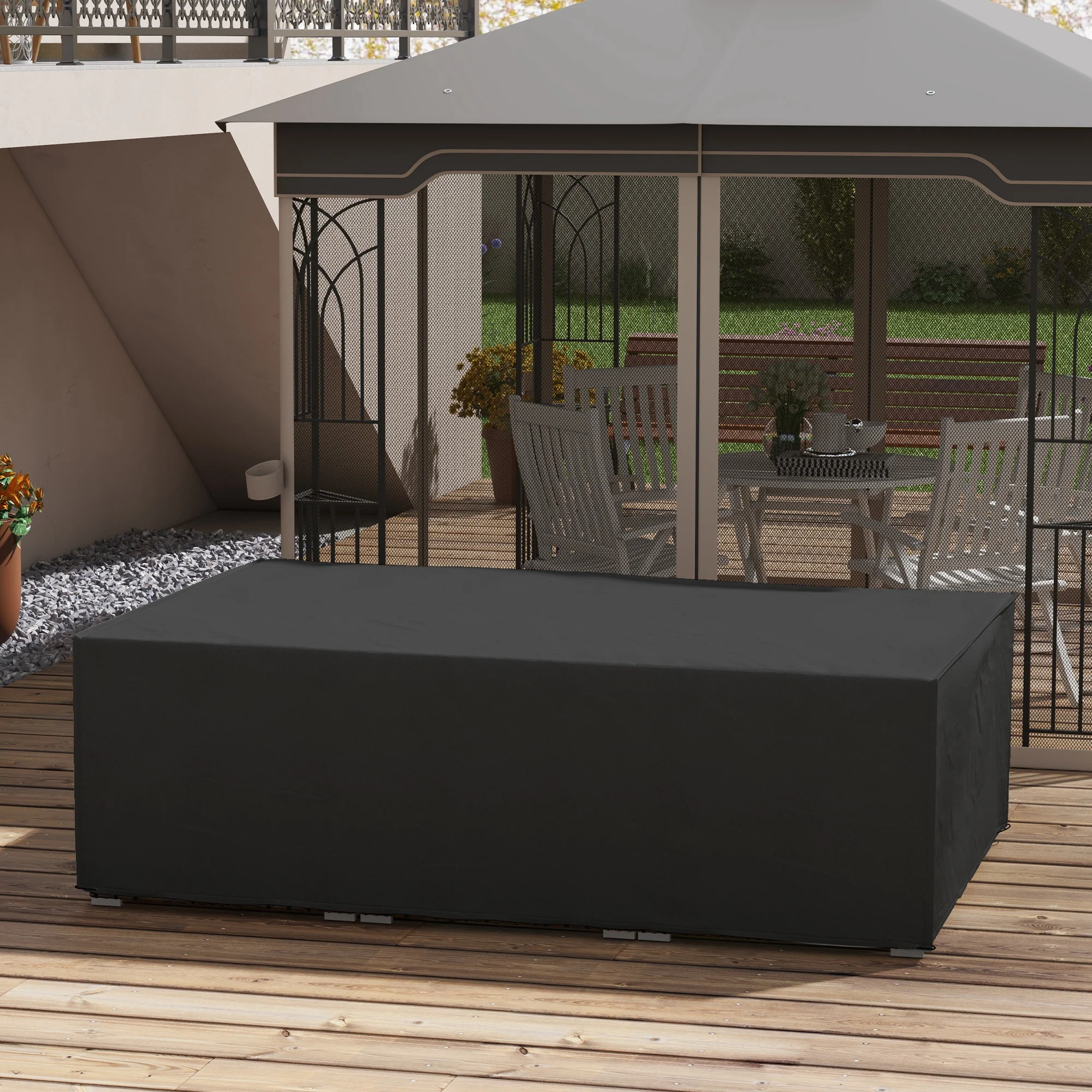 Outsunny Garden Furniture Cover Outdoor Waterproof Rattan Set Rain Protection - Image 6
