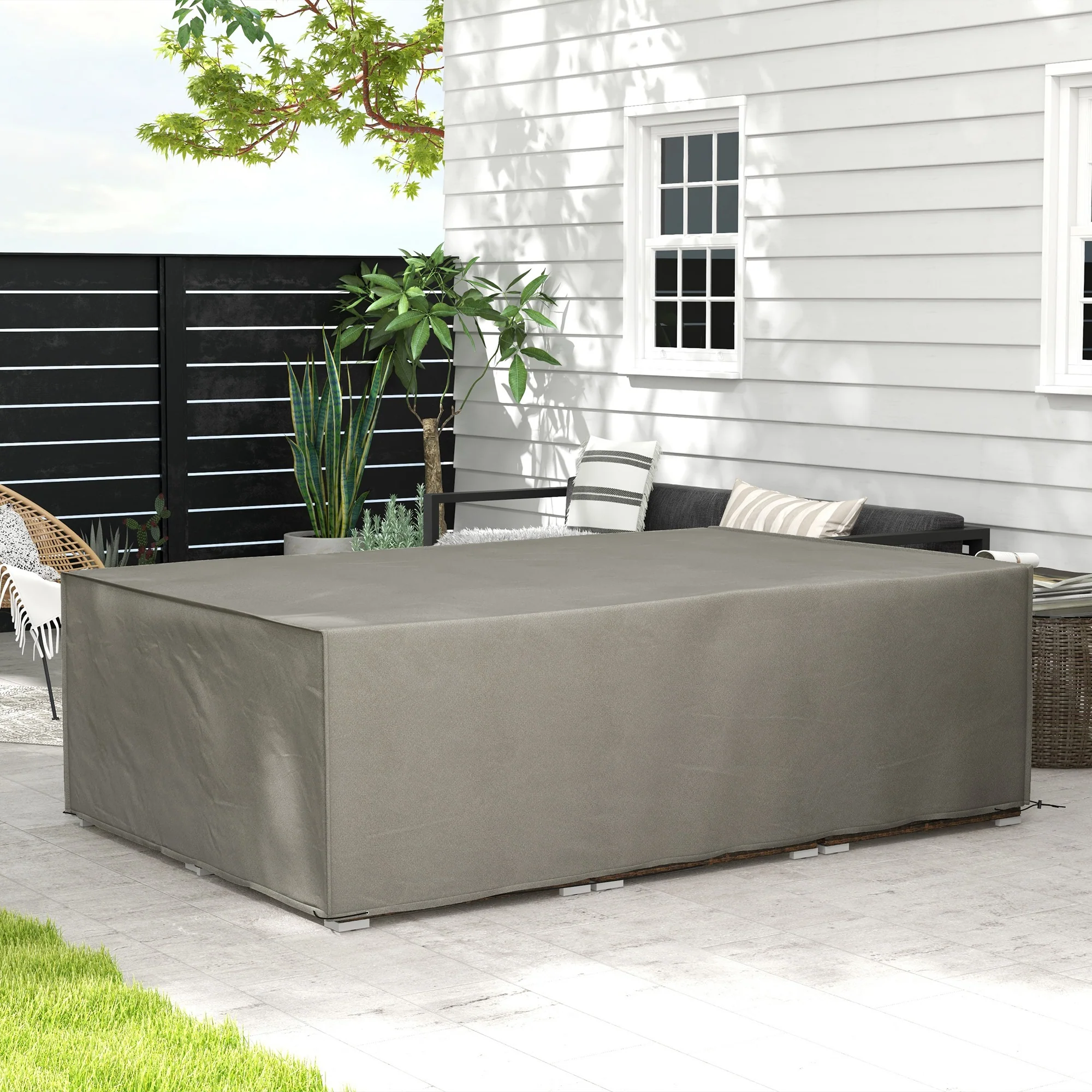 Outsunny Garden Furniture Cover Outdoor Waterproof Rattan Set Rain Protection - Image 2