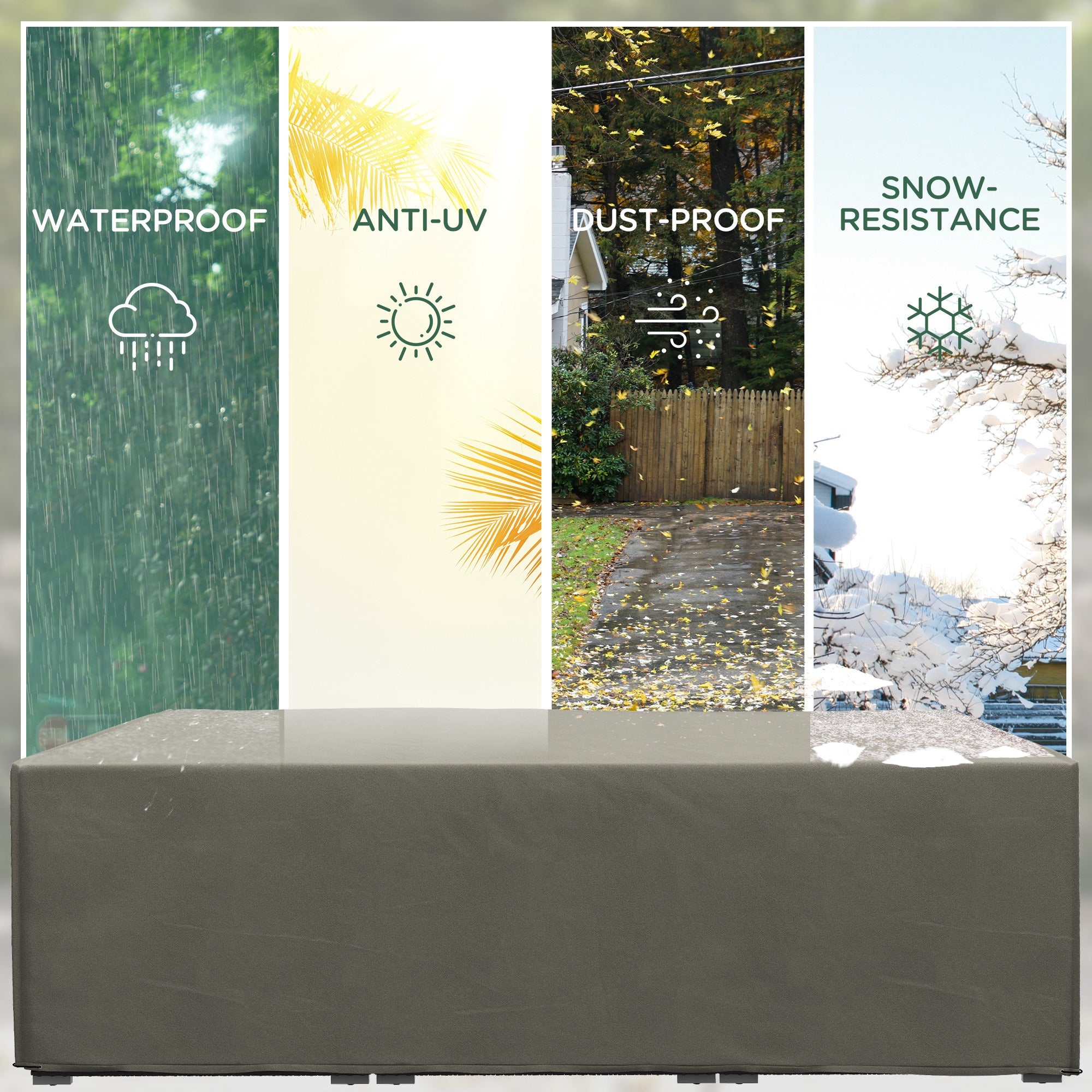 Outsunny Garden Furniture Cover Outdoor Waterproof Rattan Set Rain Protection - Image 3