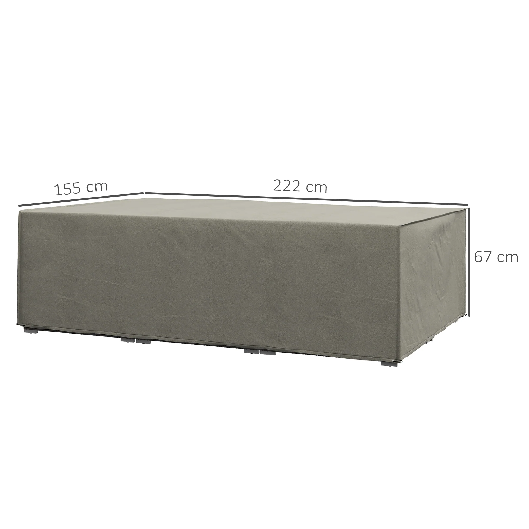 Outsunny Garden Furniture Cover Outdoor Waterproof Rattan Set Rain Protection - Image 5
