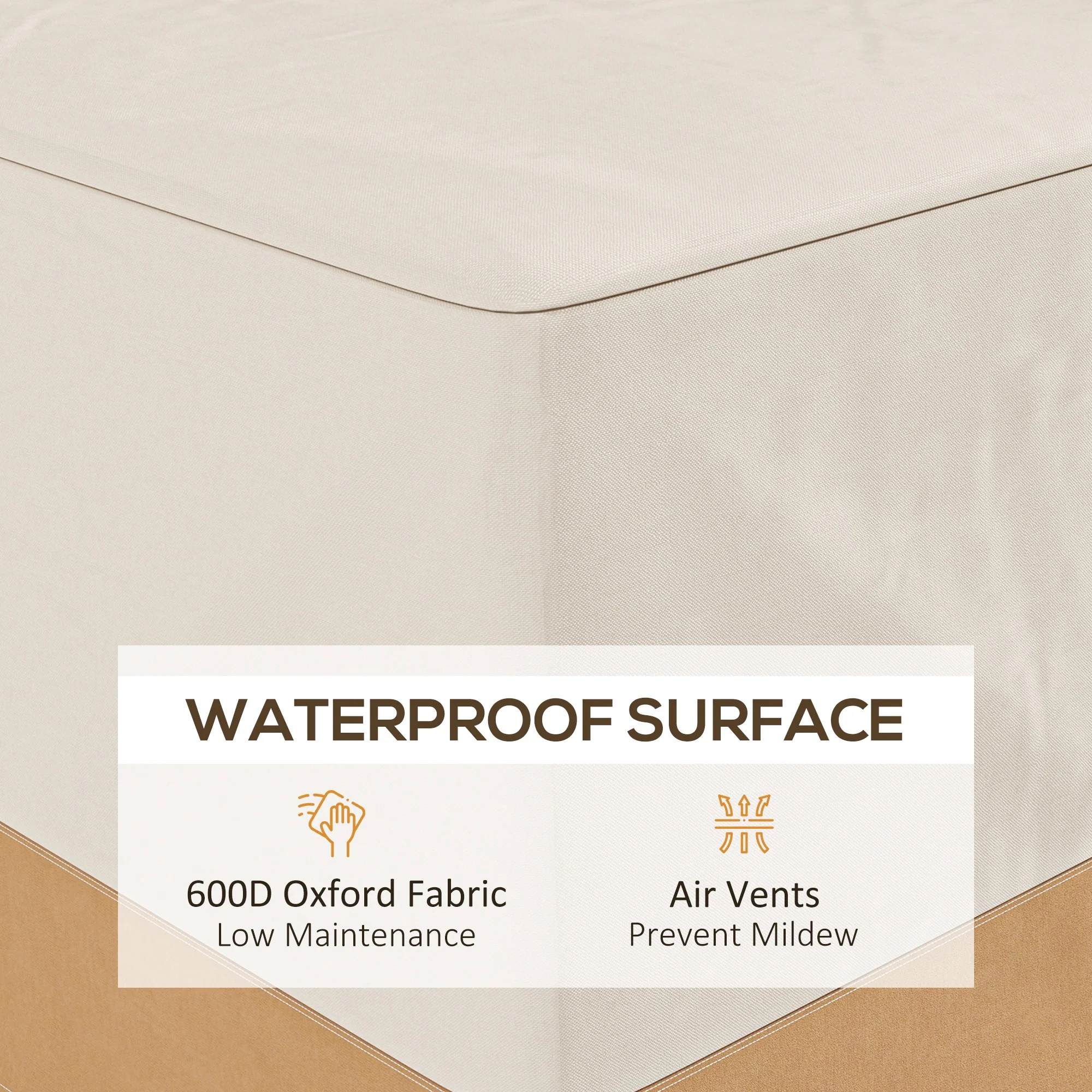 Outsunny Garden Furniture Covers Waterproof, 600D Oxford Fabric with Vents - Image 5