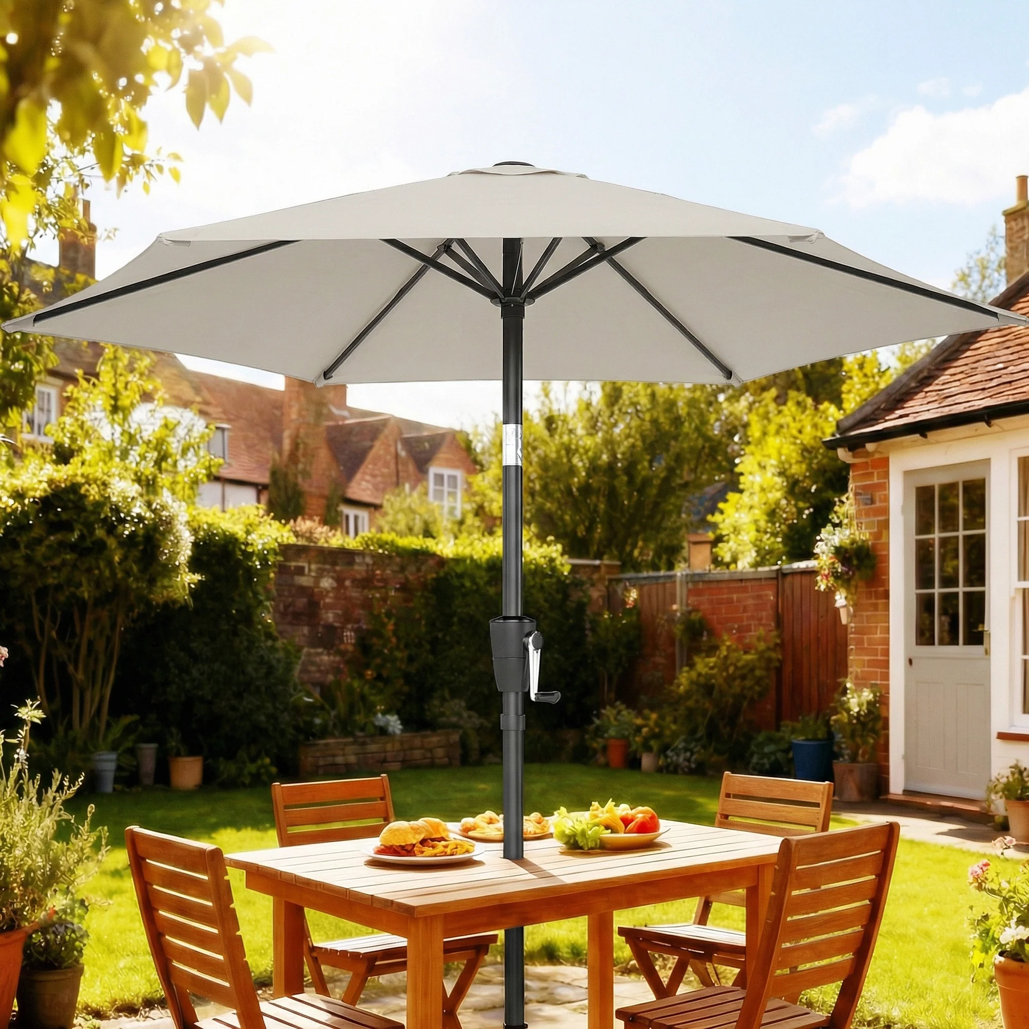 Outsunny Garden Parasol, 2m Outdoor Table Parasol Umbrella with Tilt - Image 9