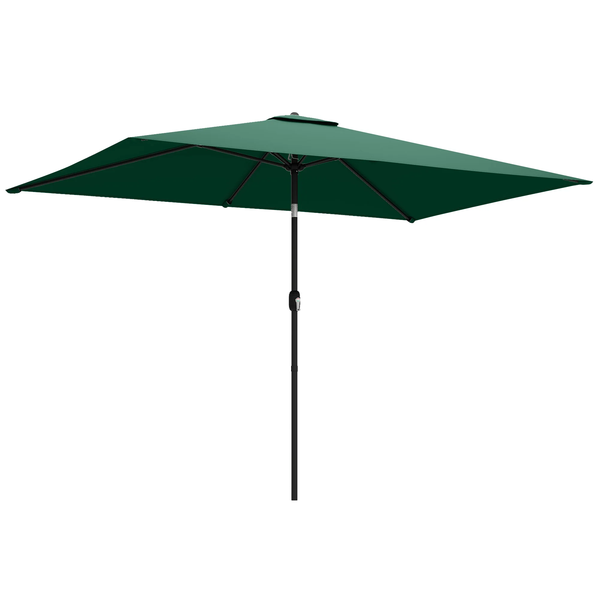 Outsunny Garden Parasol, Outdoor Umbrella With Tilt Function, Green