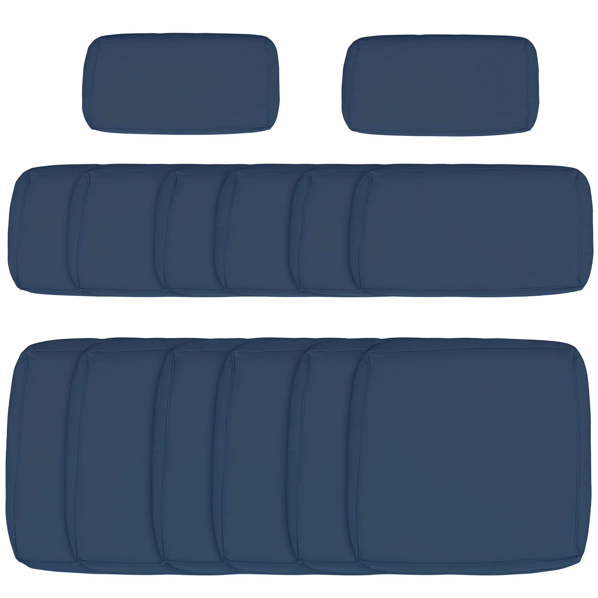 Outsunny Garden Rattan Sofa Set Polyester Cover Replacement No Cushion - Image 10