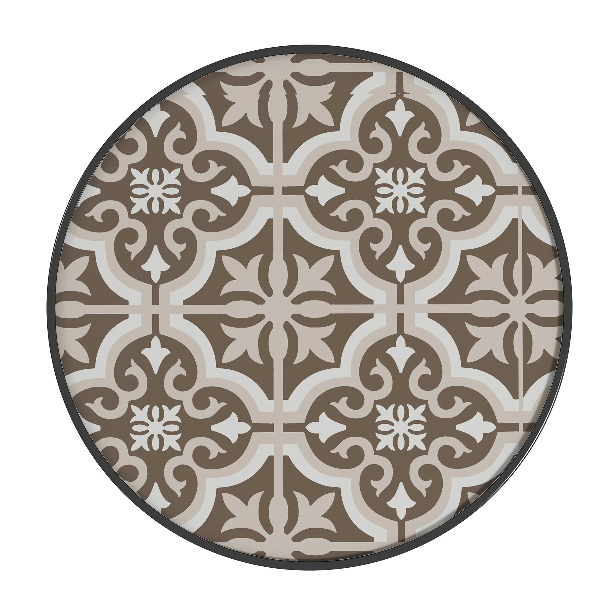 Outsunny Garden Table With Glass Printed Design For Outdoor - Image 16