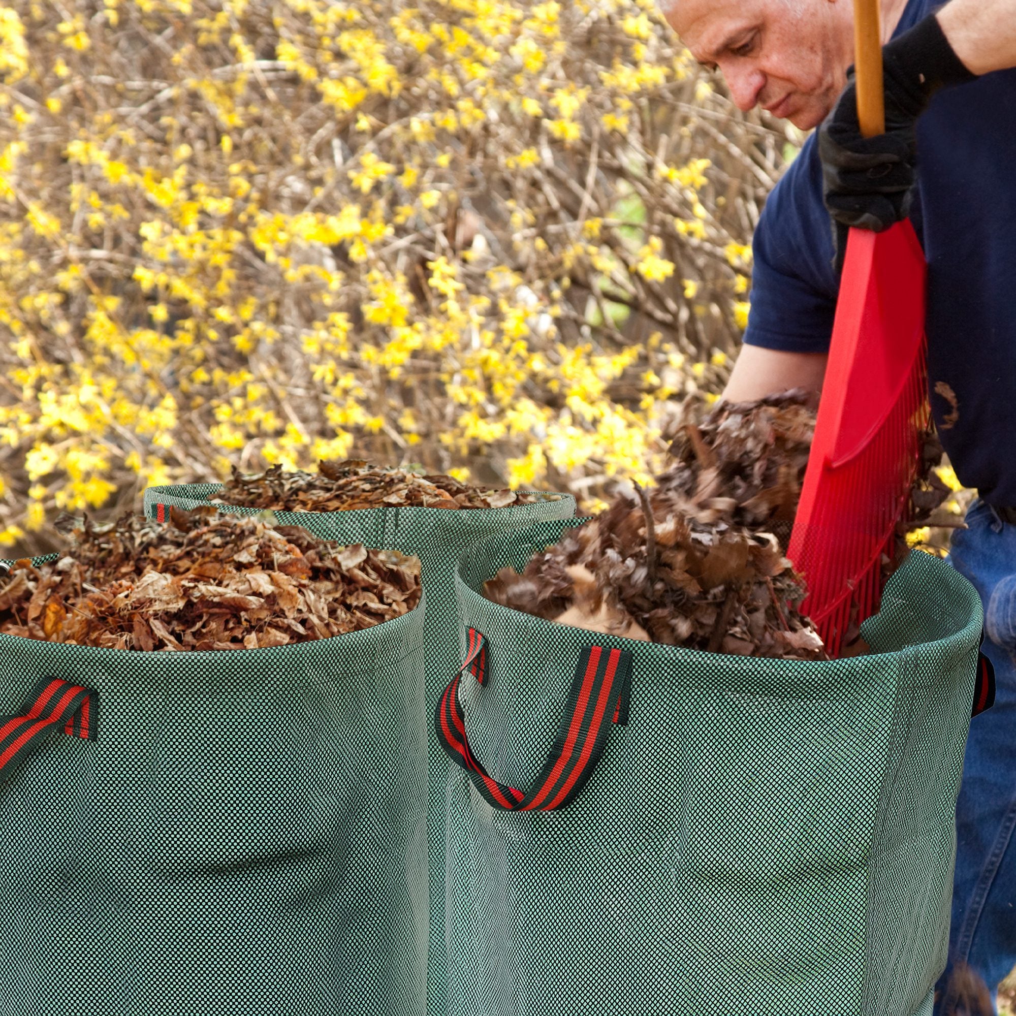Outsunny Garden Waste Bags, 300L X 3 Heavy Duty Garden Sacks - Image 8
