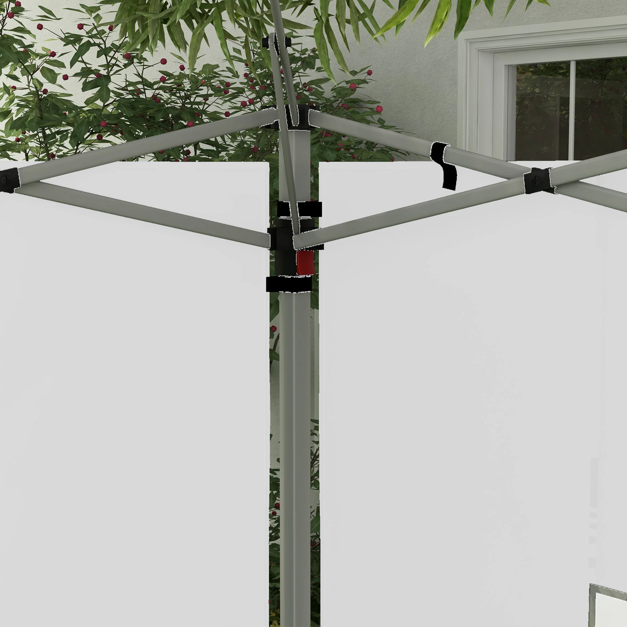 Outsunny Gazebo Side Panels for 3x3(m) or 3x4m Pop Up Gazebo, 2 Pack, White - Image 8