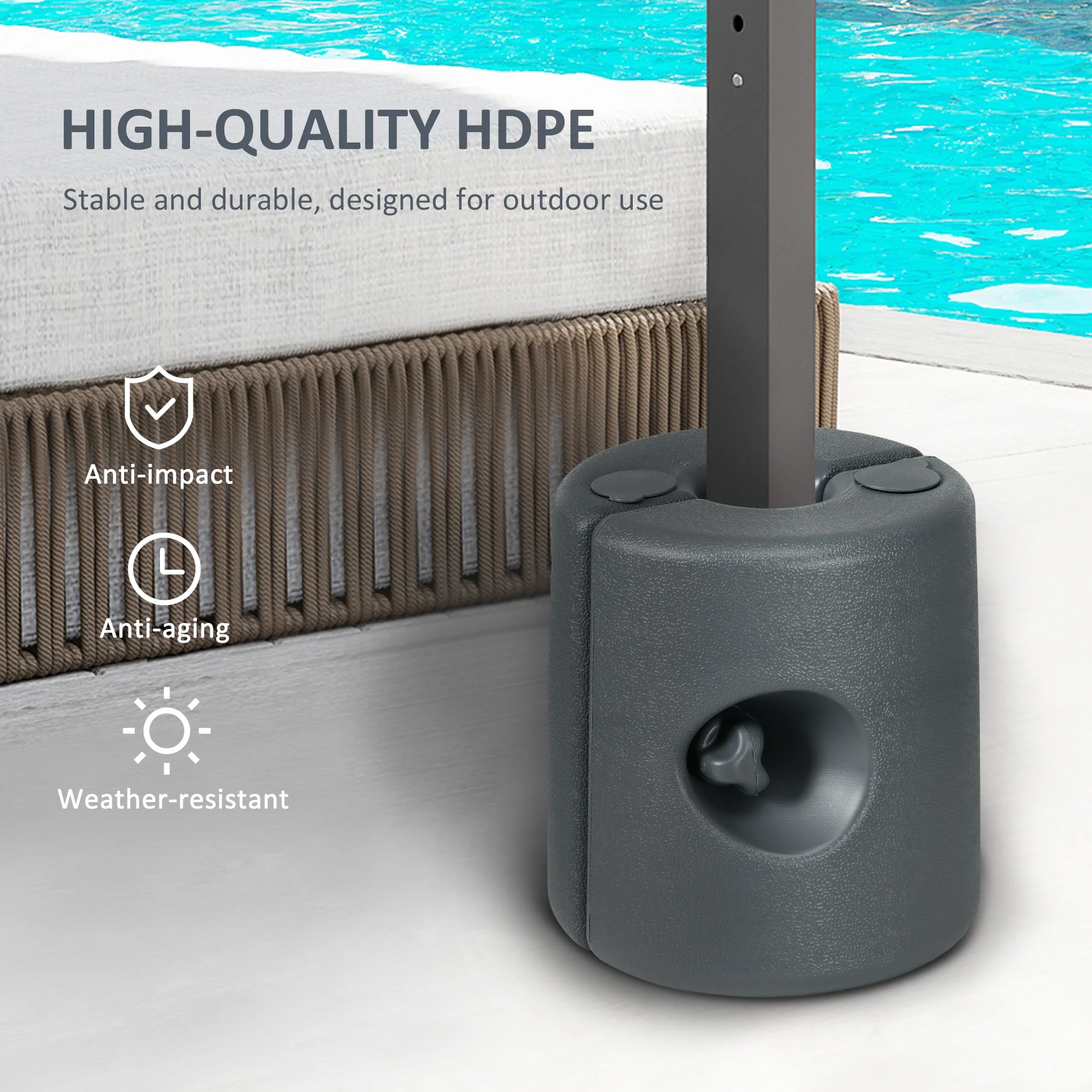 Outsunny Gazebo Weights Set Of 4 For Pop Up Gazebo, 48KG - Image 7