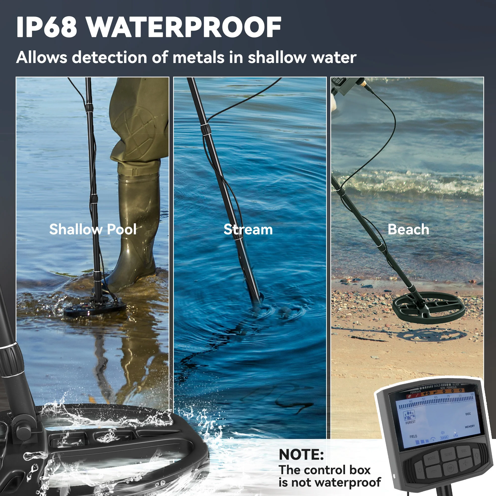Outsunny Gold Metal Detector With DSP Chip And 5 Professional Modes - Image 7