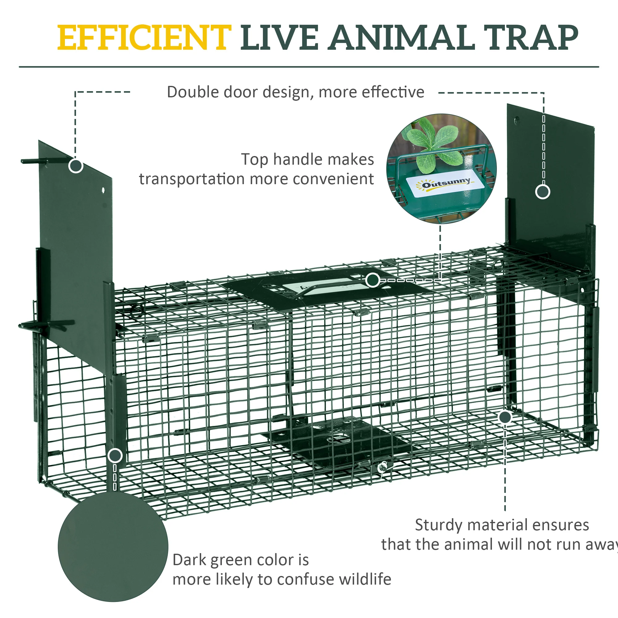 Outsunny Humane Mouse Trap with Double Doors for Indoors - Image 6