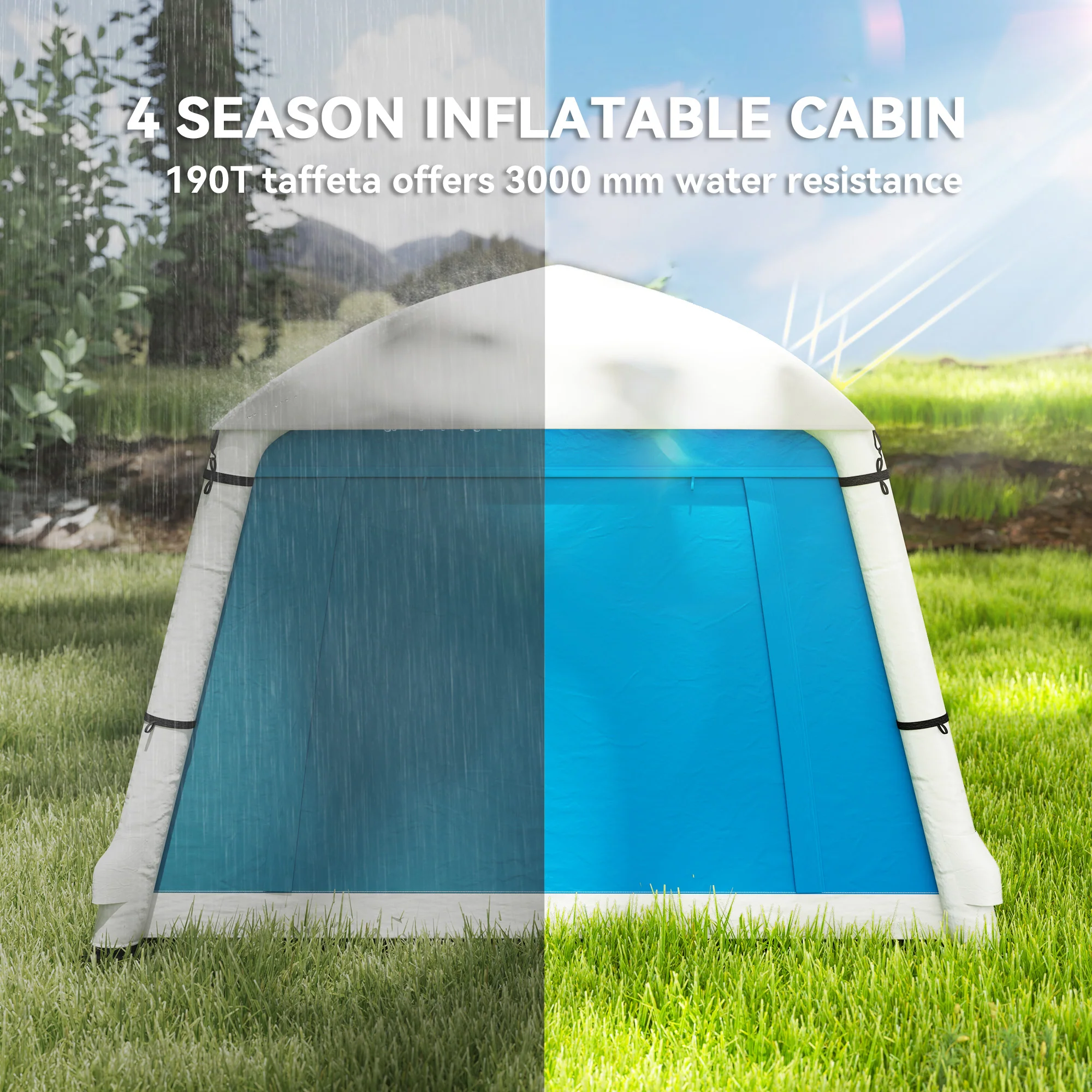 Outsunny Inflatable Camping Tent, Easy Setup 2 Man Tent - Image 22