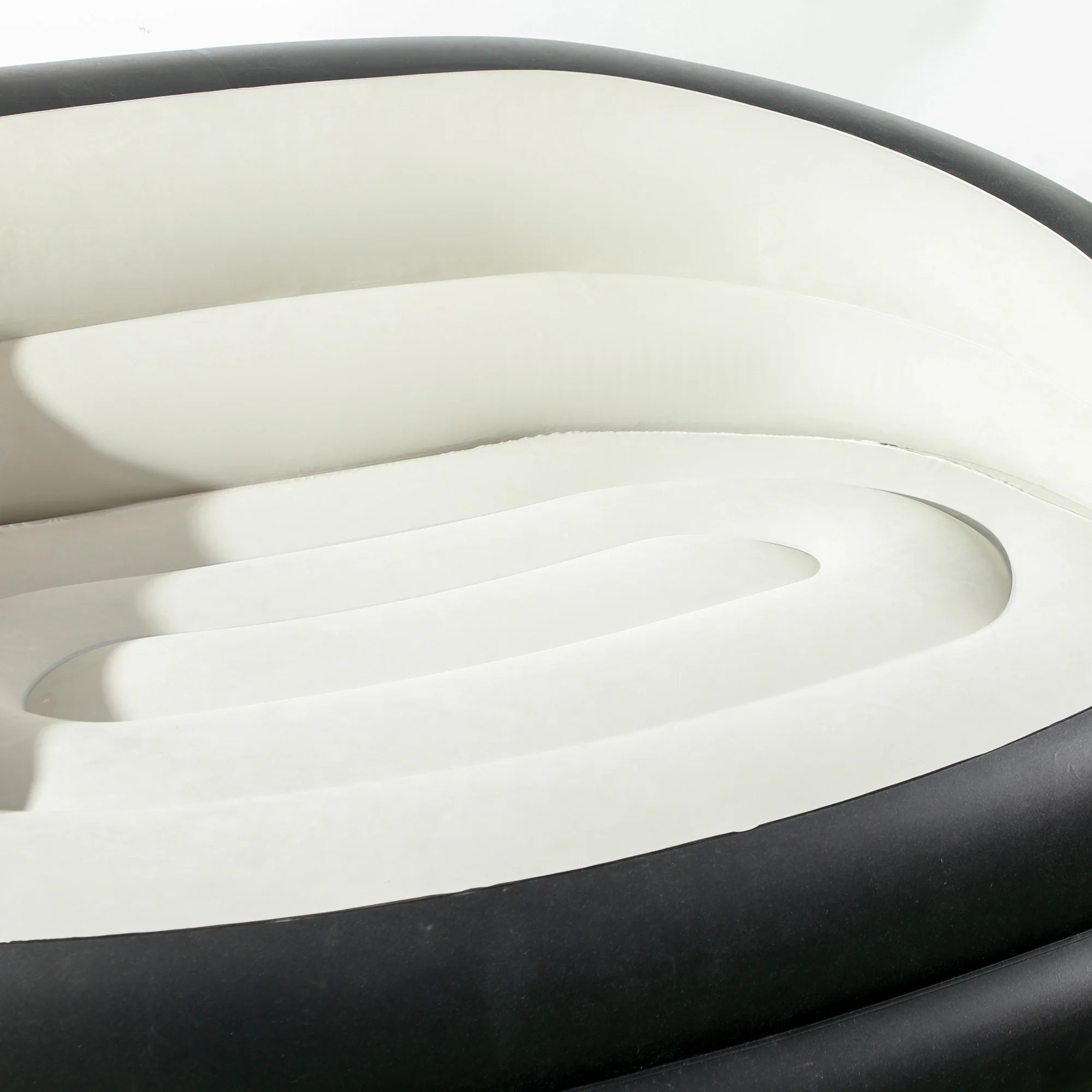 Outsunny Inflatable Chair with Soft Plush Fabric for Movie Watching, Grey - Image 8