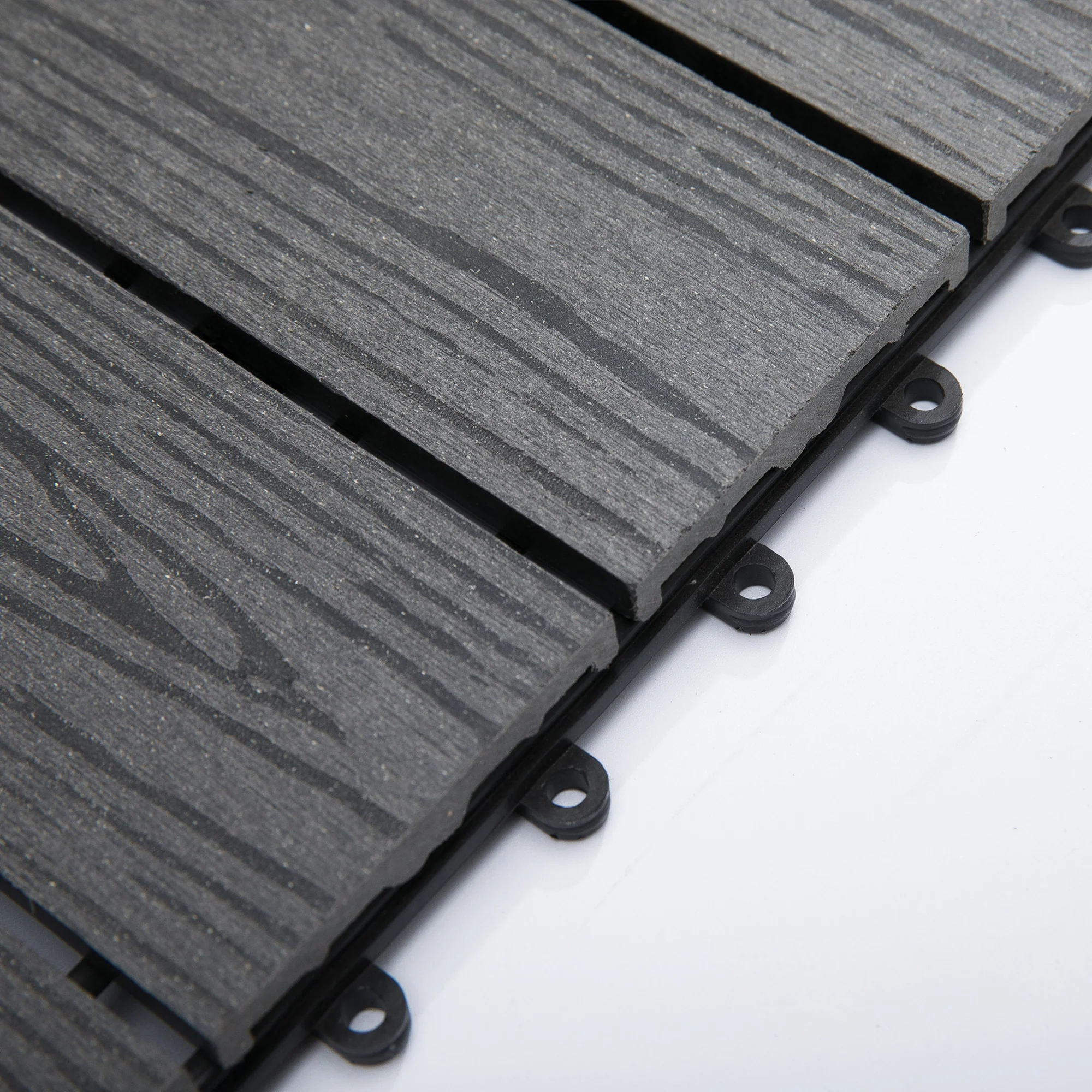 Outsunny Interlocking Decking Tiles, Interlocking Patio Paving Slabs, Grey - Image 9