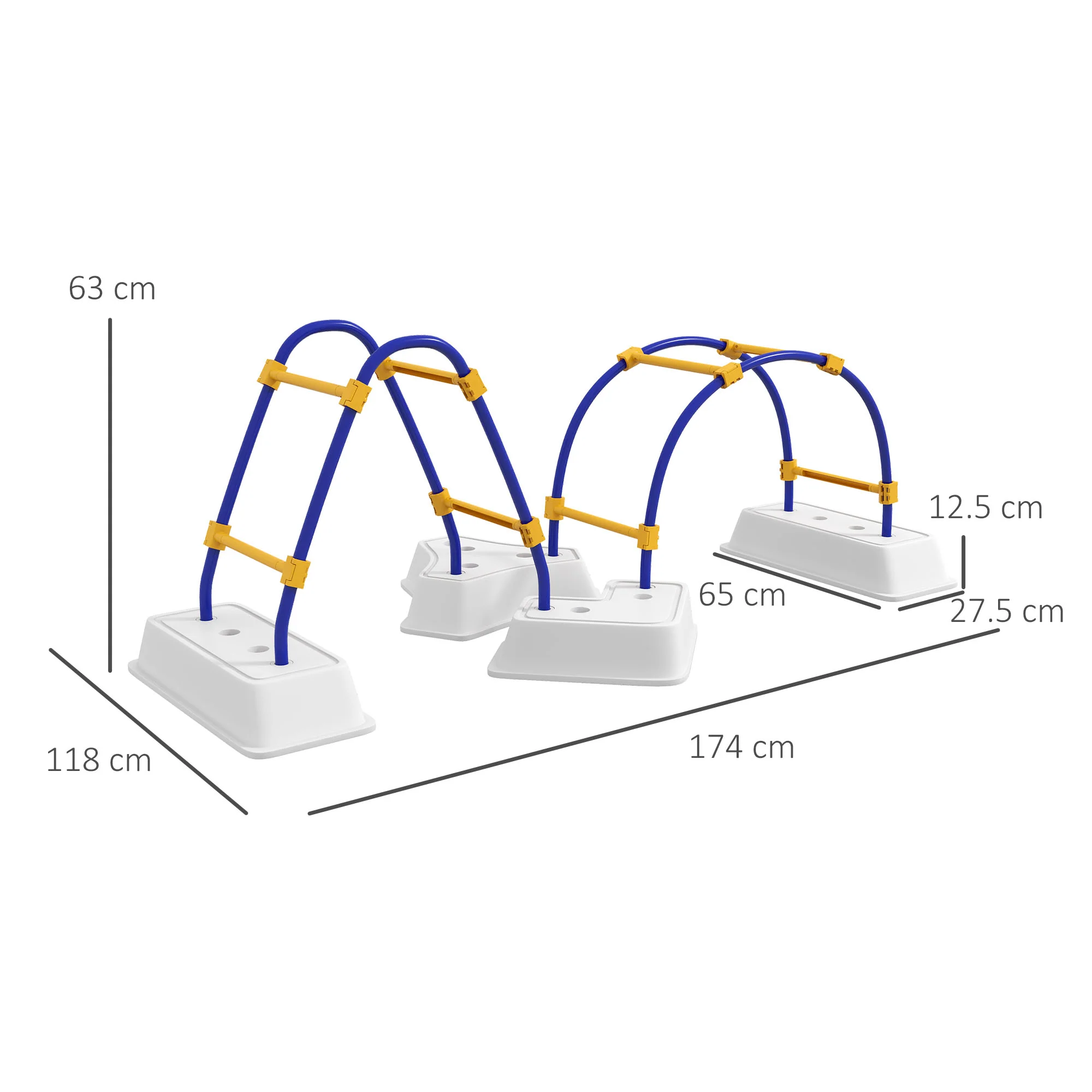 Outsunny Kids Climbing Frame with Climbing Arch, Triangle Climber, for 3-6 Years - Image 5