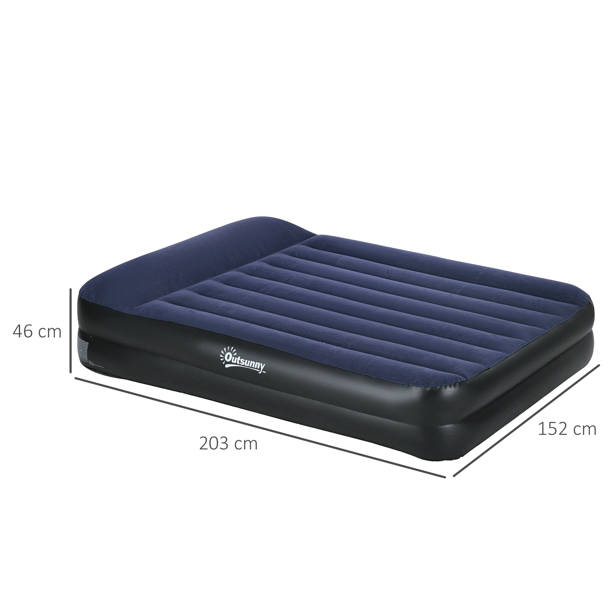 Outsunny King Inflatable Mattress with Electric Pump and Integrated Pillow - Image 5