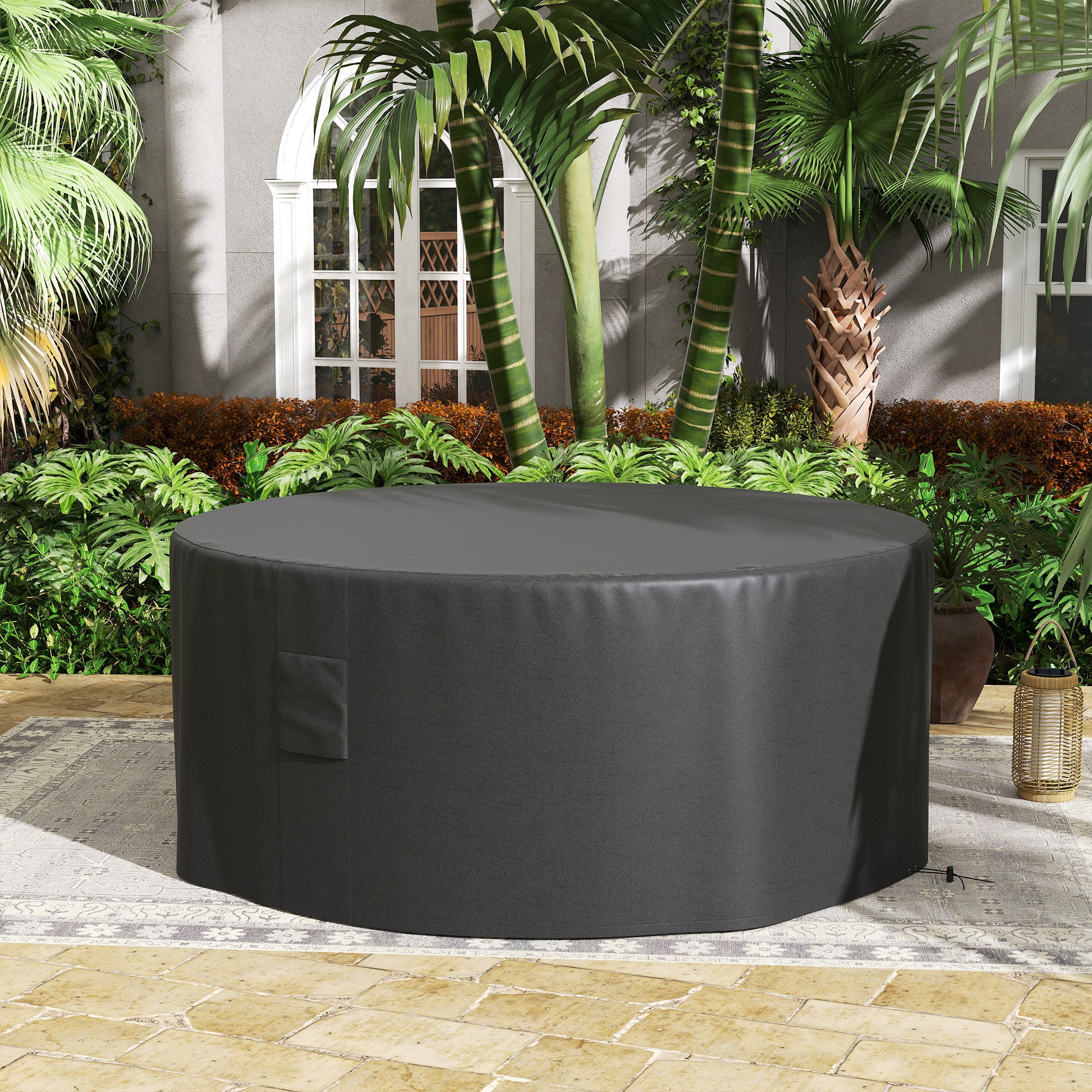 Outsunny Large Outdoor Set Round Cover Garden Furniture Waterproof - Image 2