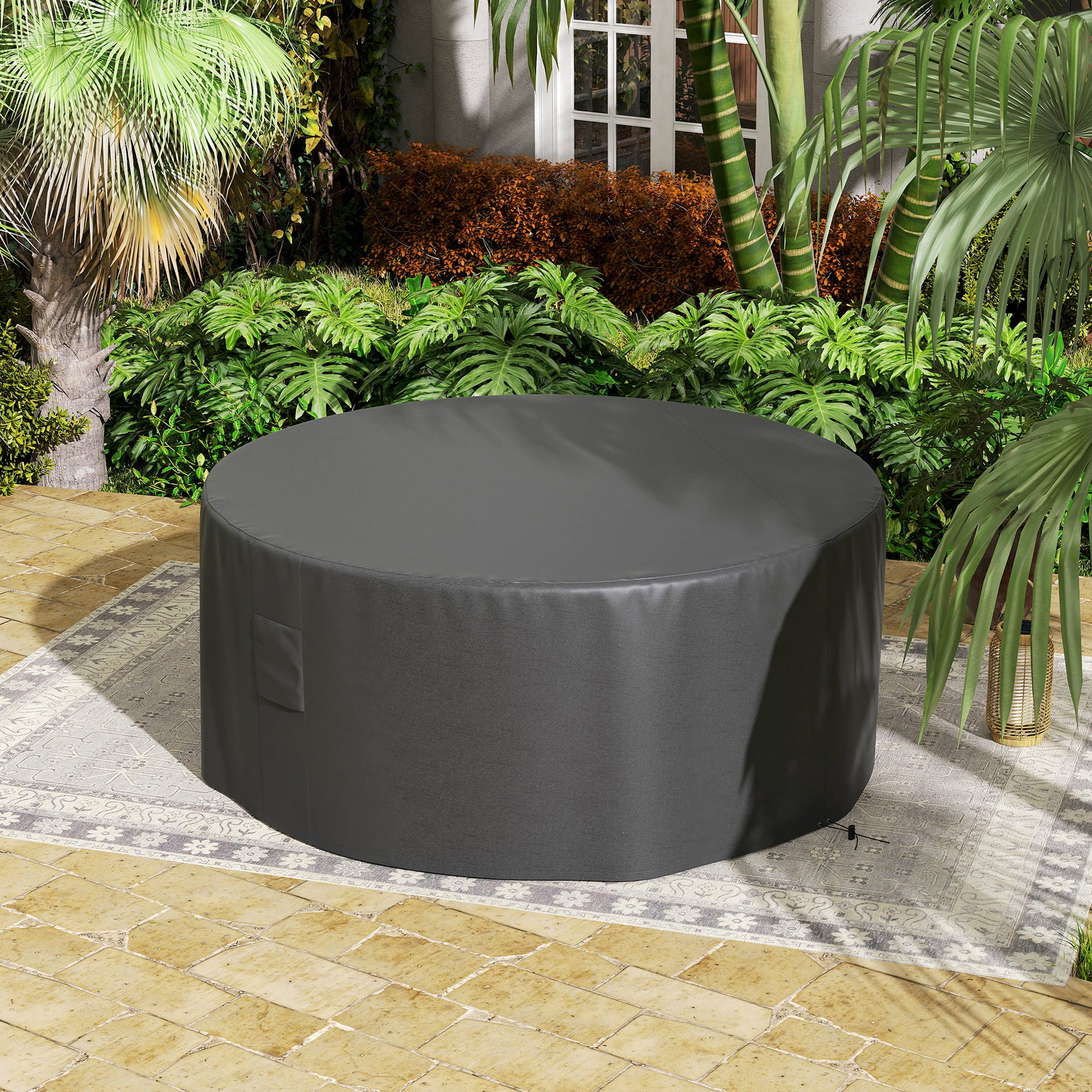 Outsunny Large Outdoor Set Round Cover Garden Furniture Waterproof - Image 9