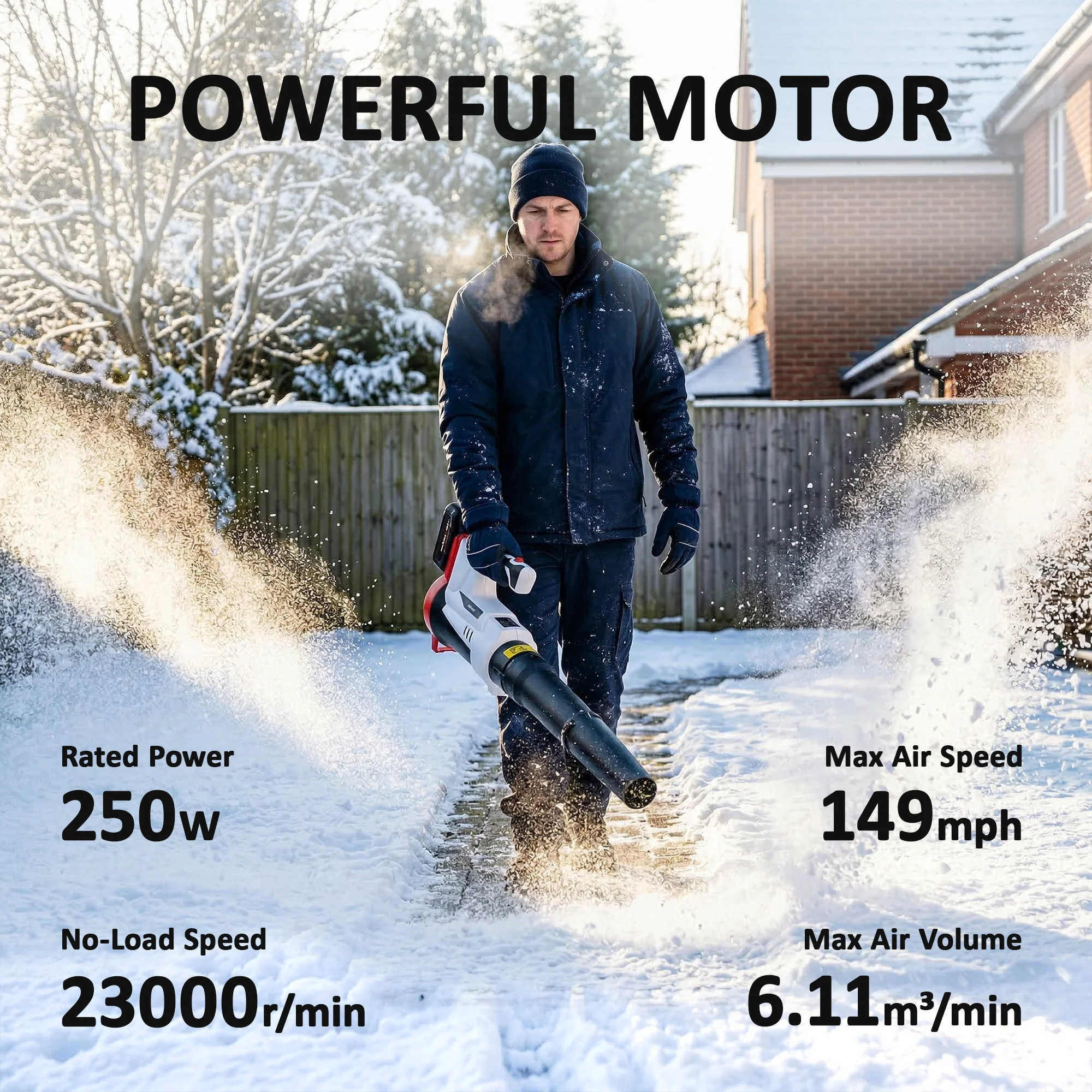 Outsunny Leaf Blower Cordless With 4000mAh Battery & Charger - Image 3