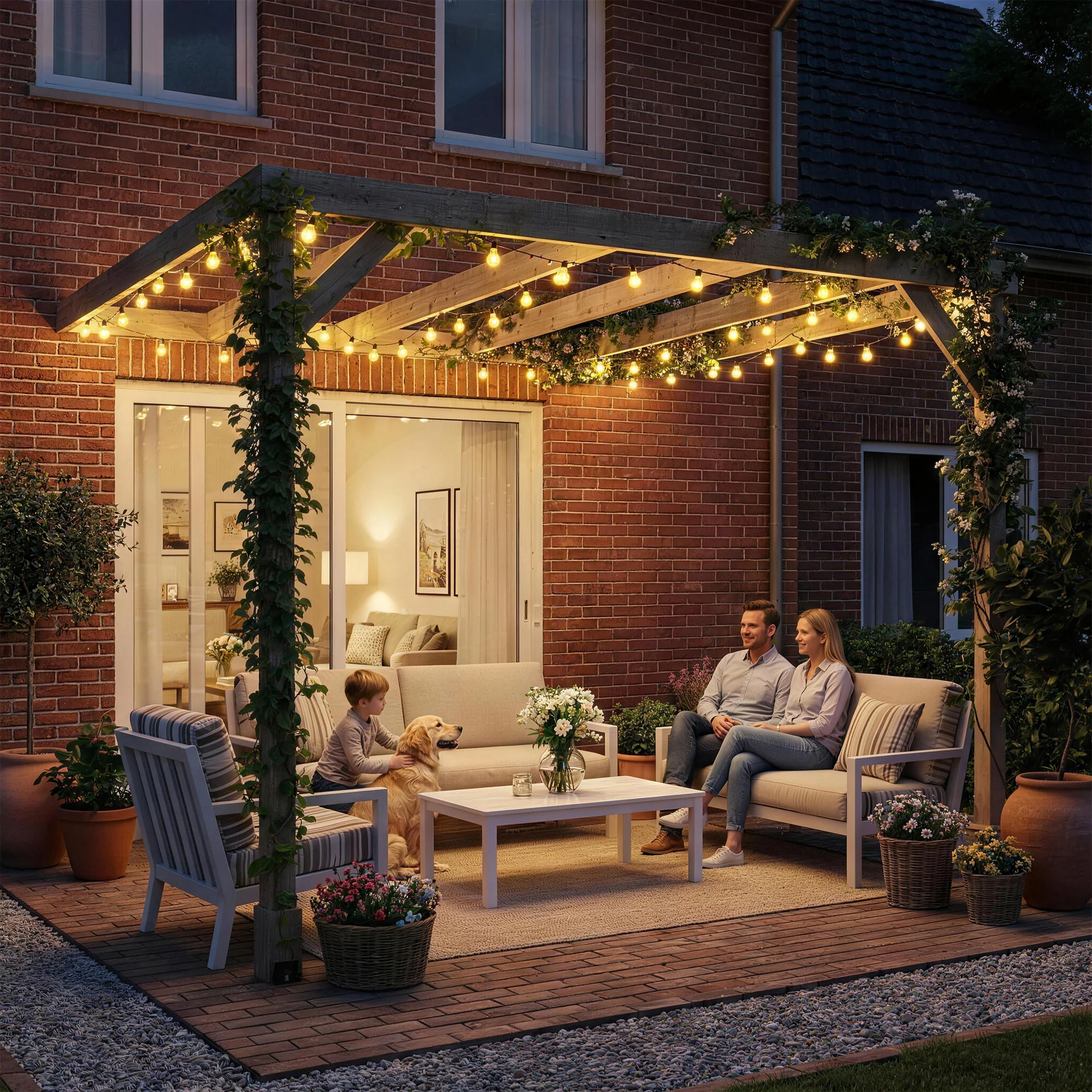 Outsunny Lean-To Wooden Pergola Kit, Grape Trellis with Stable Structure - Image 2