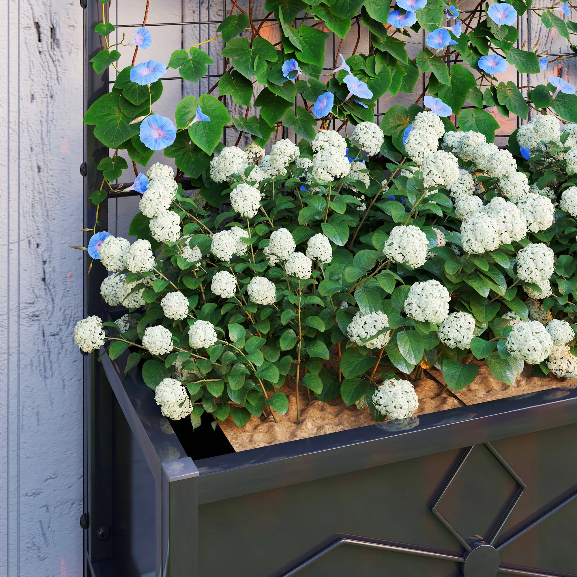Outsunny Metal Raised Garden Bed Planter Box with Trellis, 90 x 40 x 120 cm - Image 9