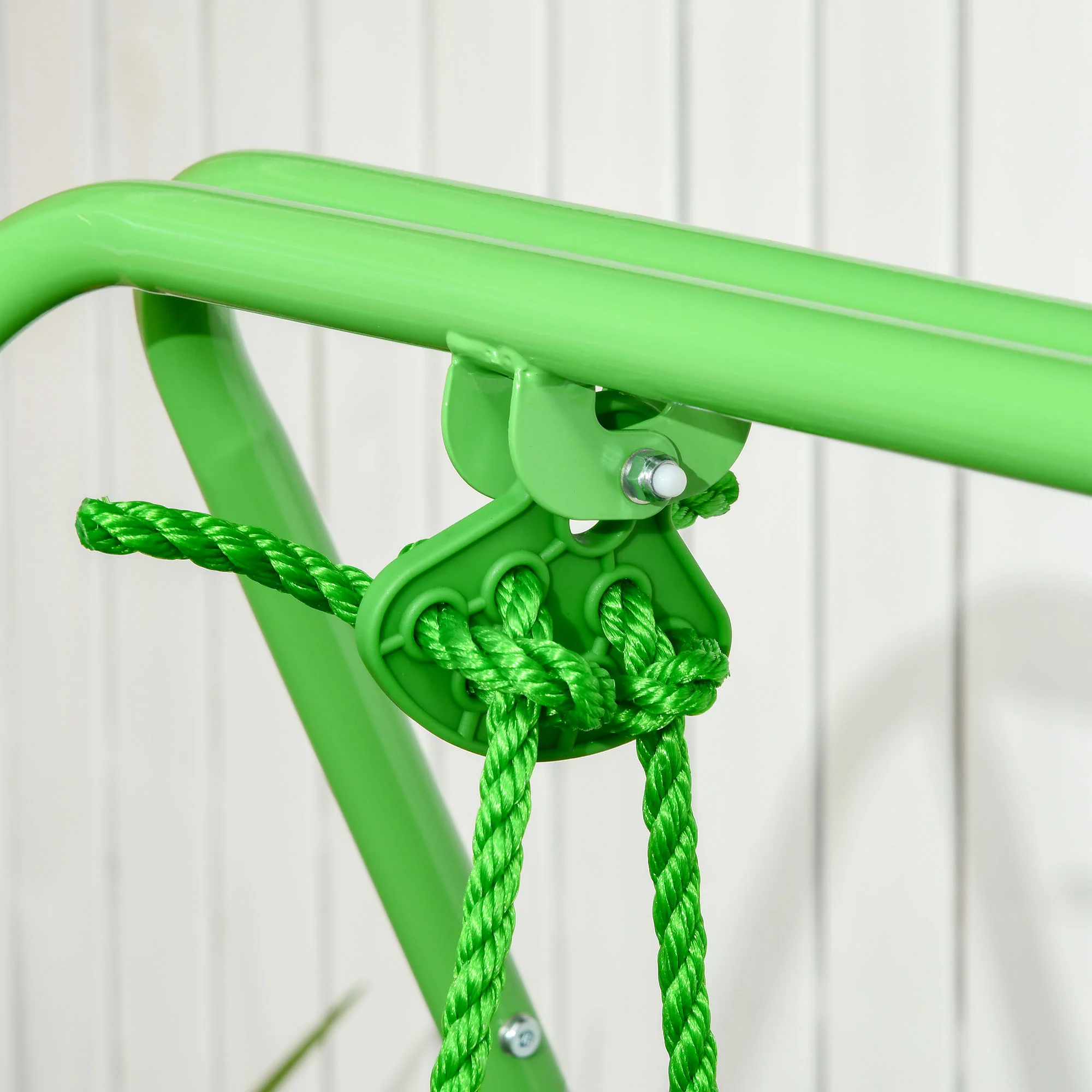 Outsunny Nursery Swing With Safety Seat Belt, Support Back For Indoor Outdoor - Image 7