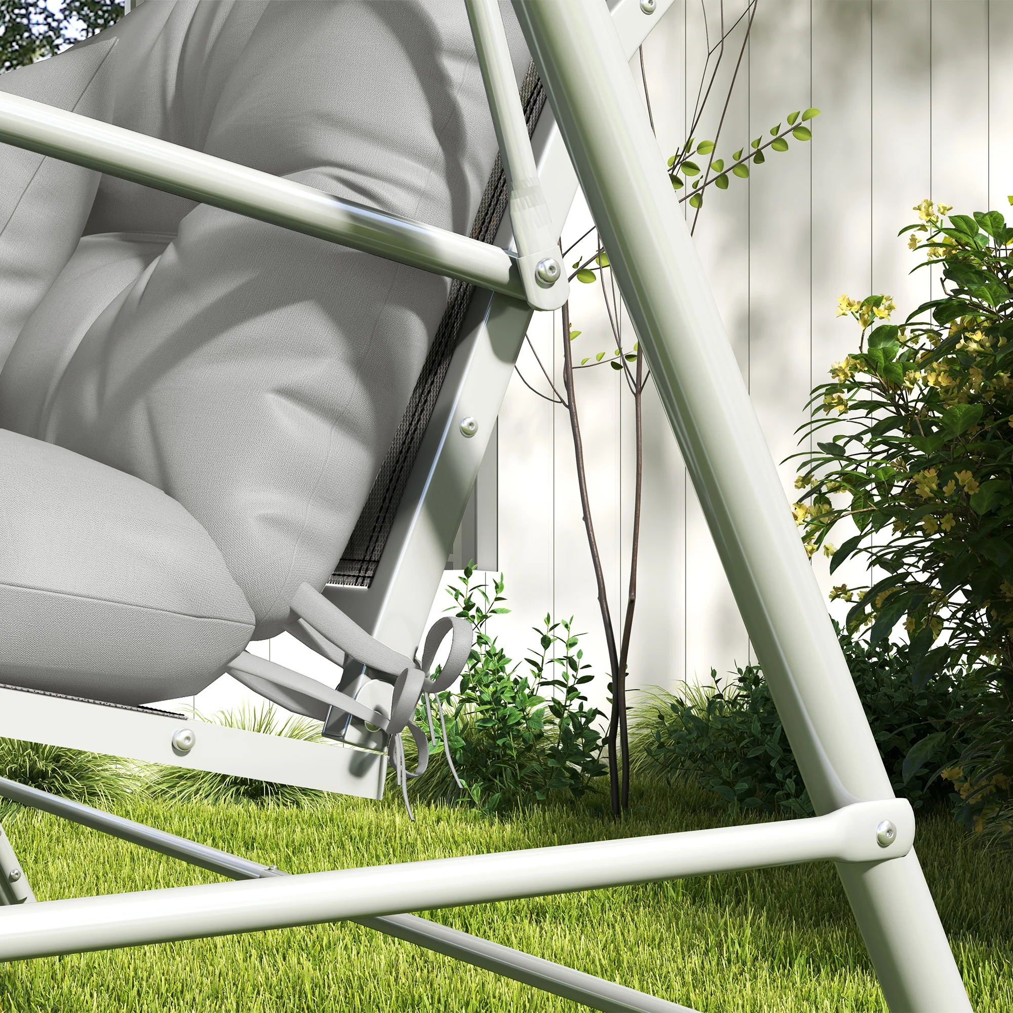 Outsunny Outdoor Back And Seat Cushion With Pillows, No Swing - Image 18