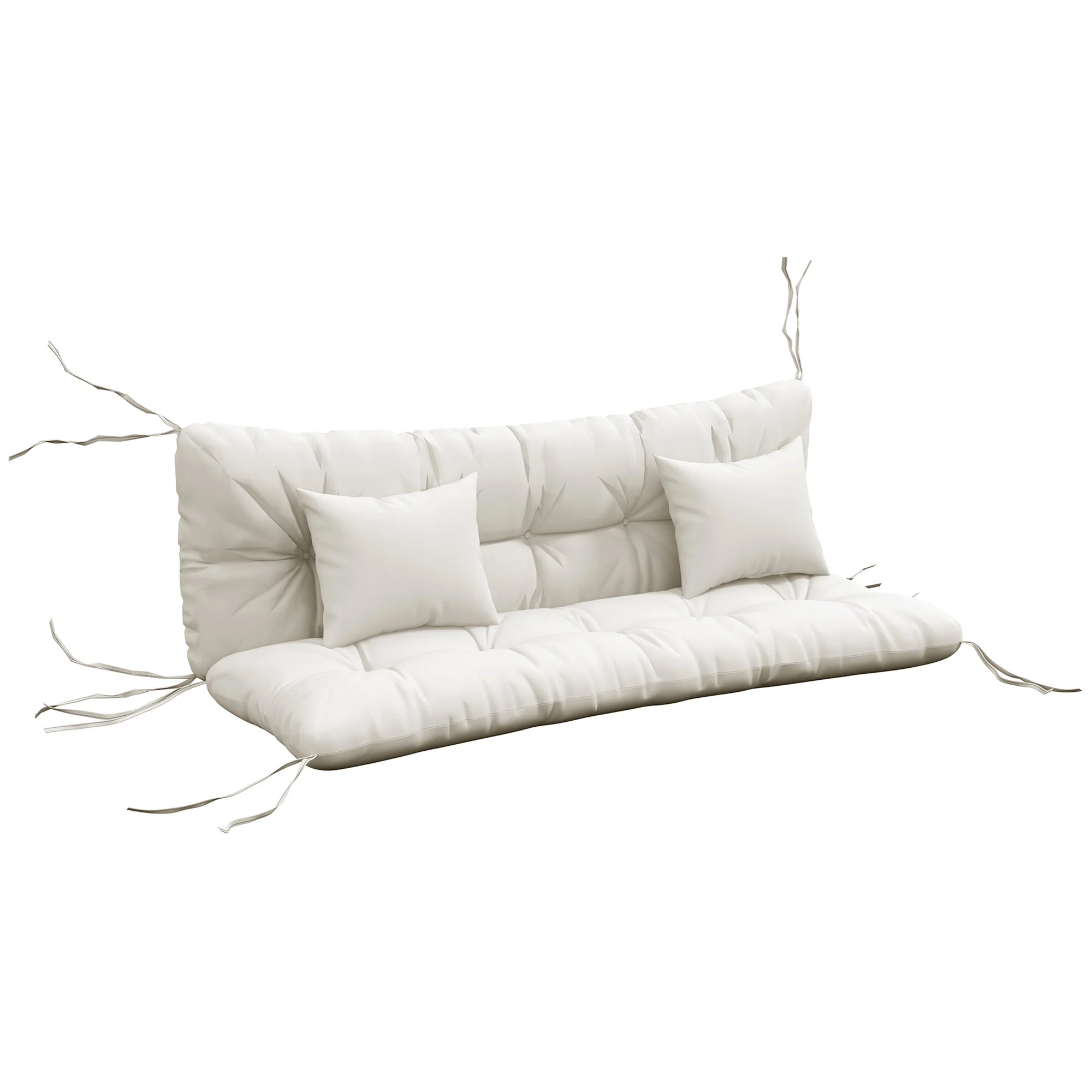 Outsunny Outdoor Back And Seat Cushion With Pillows, No Swing - Image 19