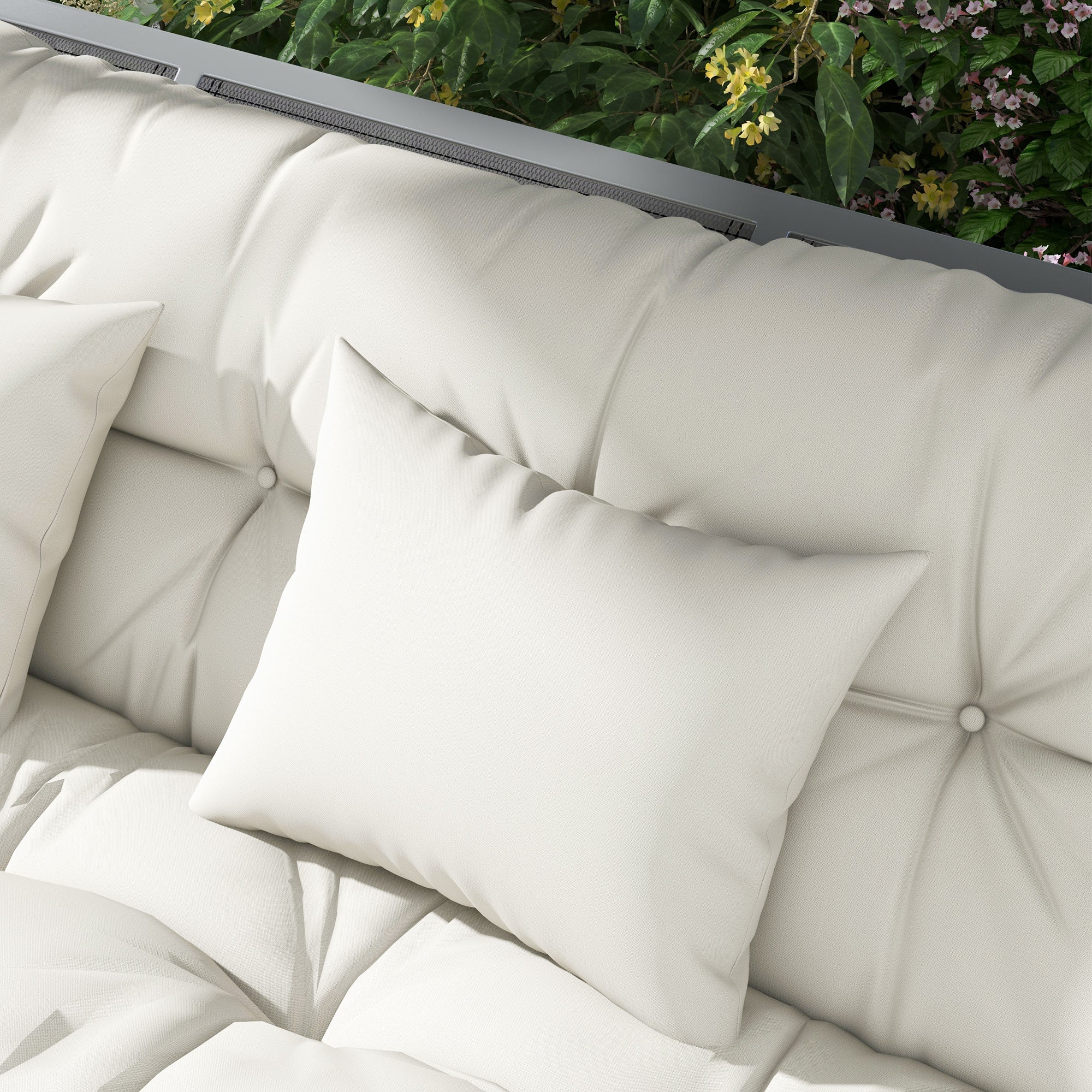 Outsunny Outdoor Back And Seat Cushion With Pillows, No Swing - Image 26