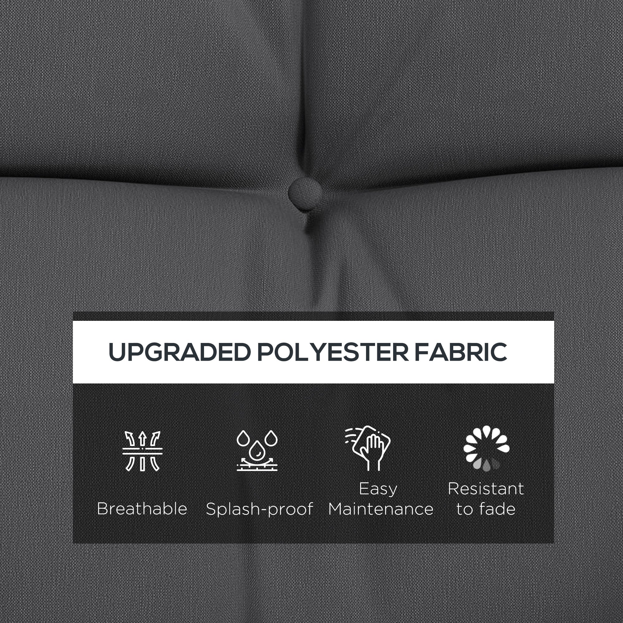 Outsunny Outdoor Back And Seat Cushion With Pillows, No Swing - Image 3