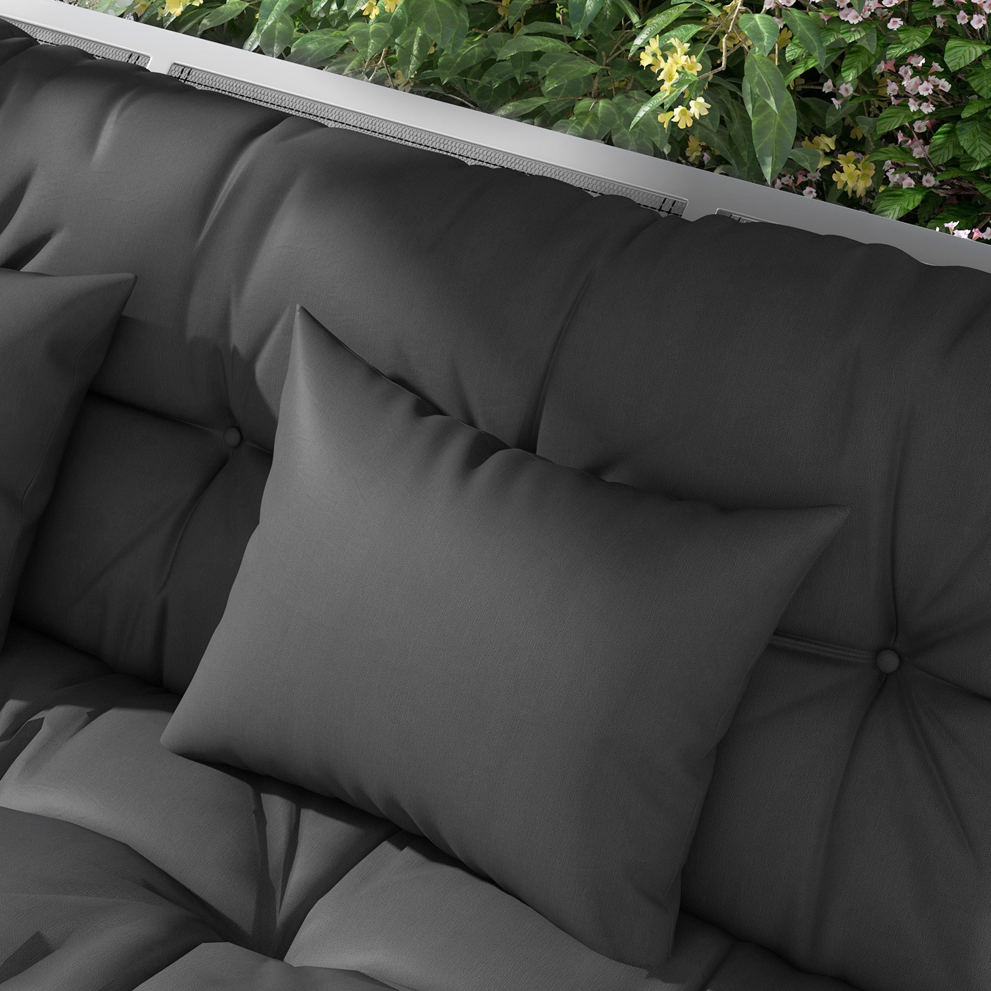 Outsunny Outdoor Back And Seat Cushion With Pillows, No Swing - Image 8