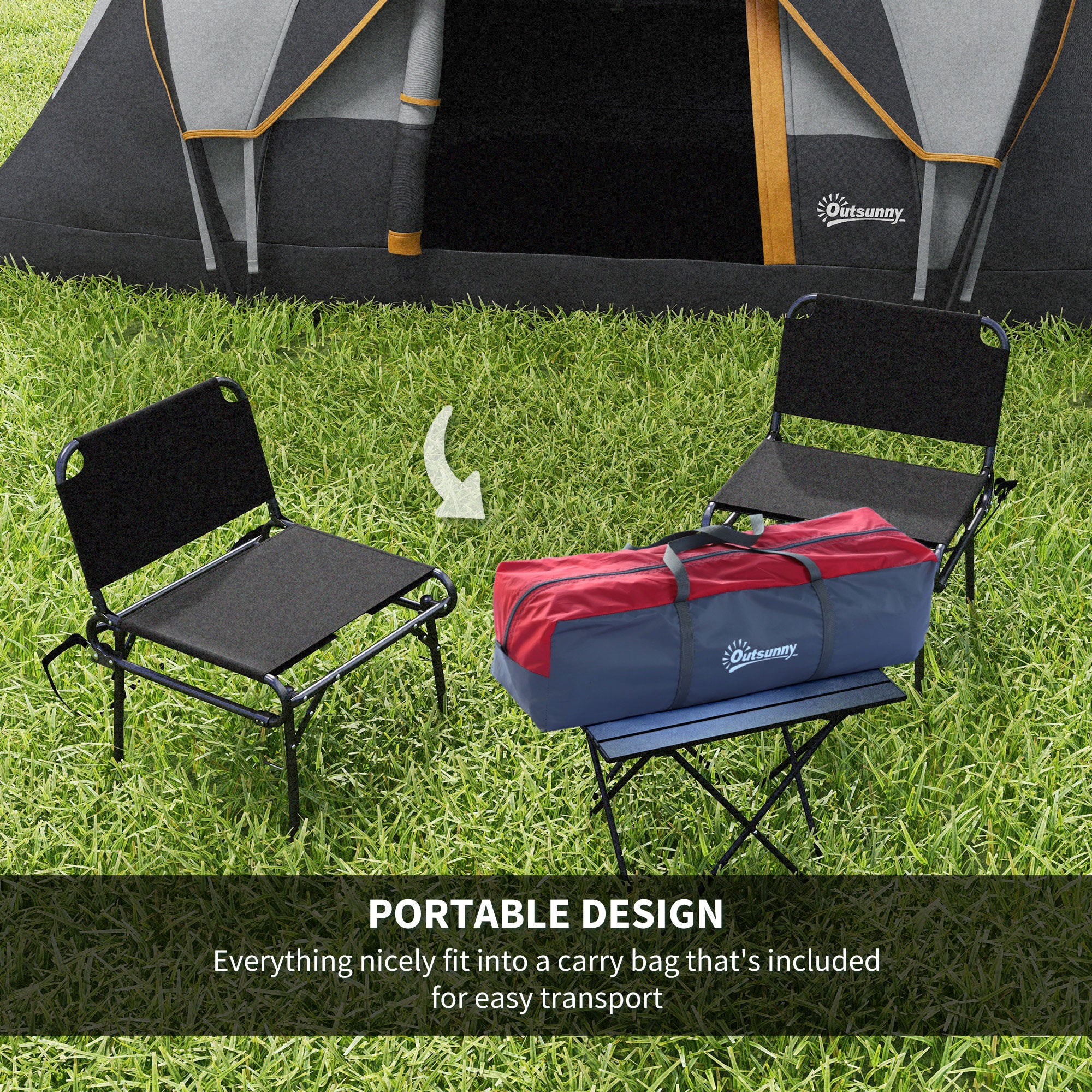 Outsunny Outdoor Camping Tent For 5-6 W/ Bag, Fibreglass & Steel Frame - Image 6