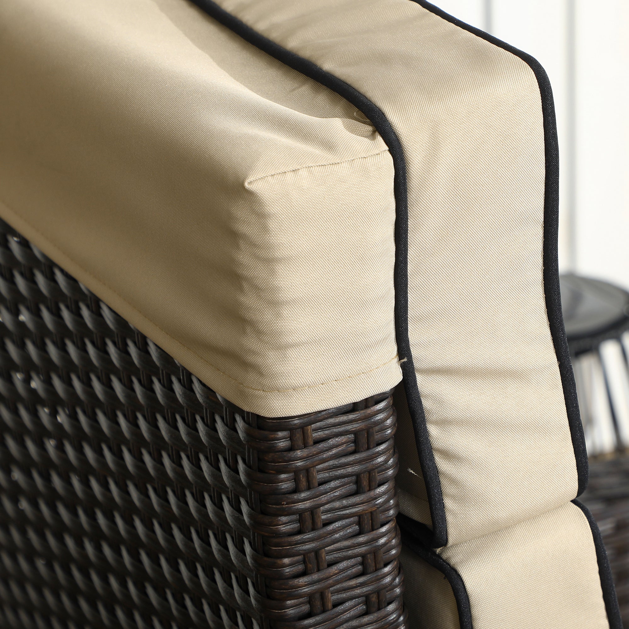 Outsunny Outdoor Recliner Chair W/ Cushion Rattan Reclining Lounge Chair - Image 18