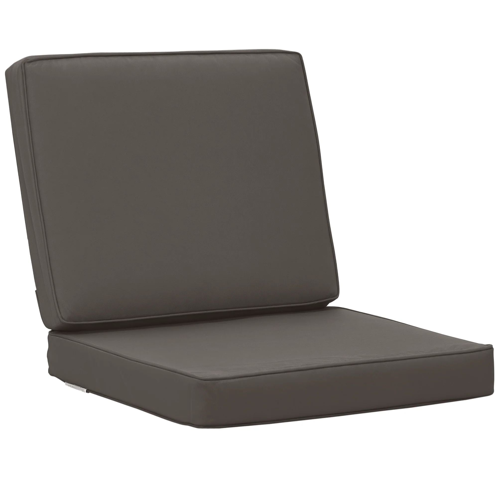 Outsunny Outdoor Seat And Back Cushion Set Replacement Cushions, Dark Grey