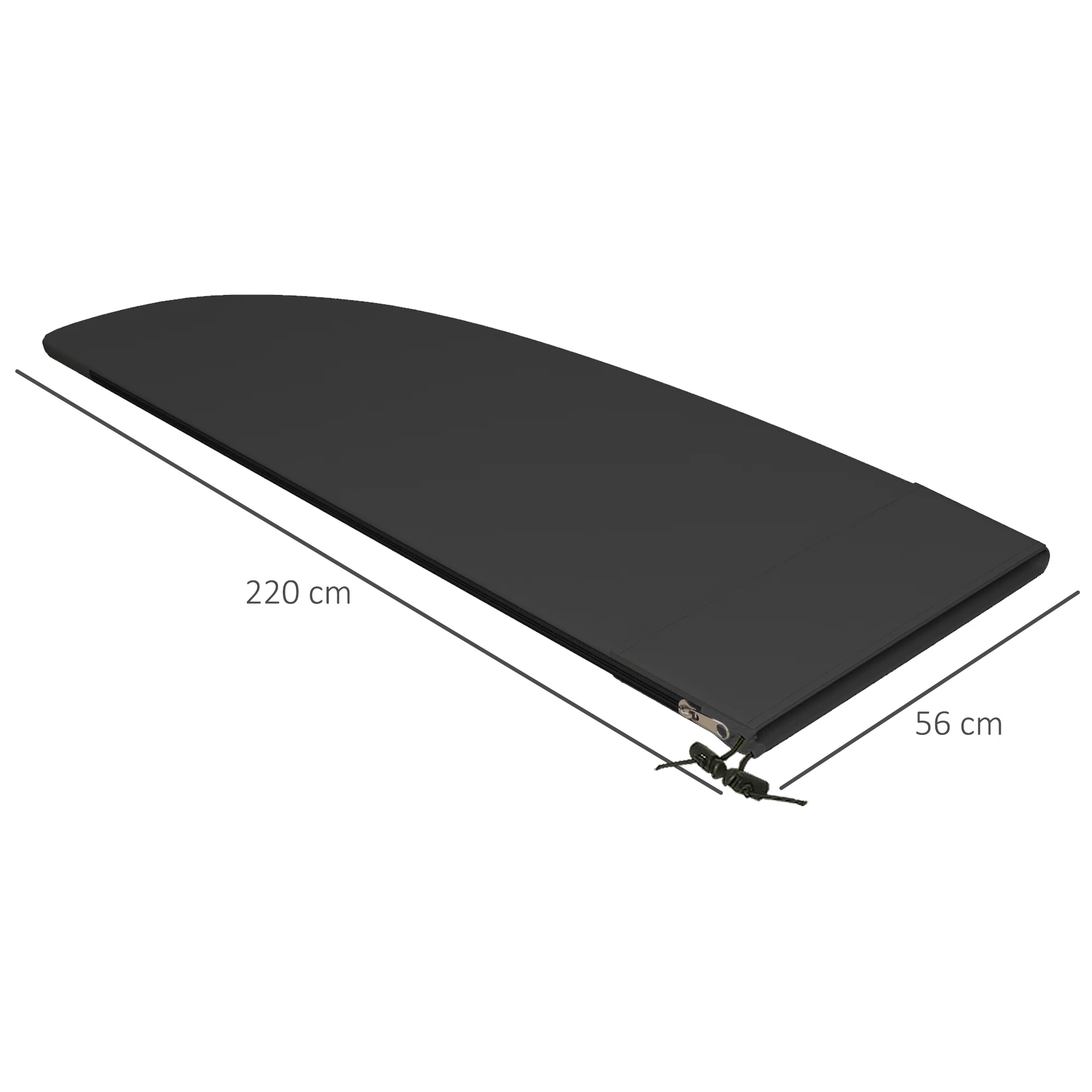 Outsunny Parasol Cover, Patio Cantilever Cover, Banana Umbrella Cover Black - Image 5