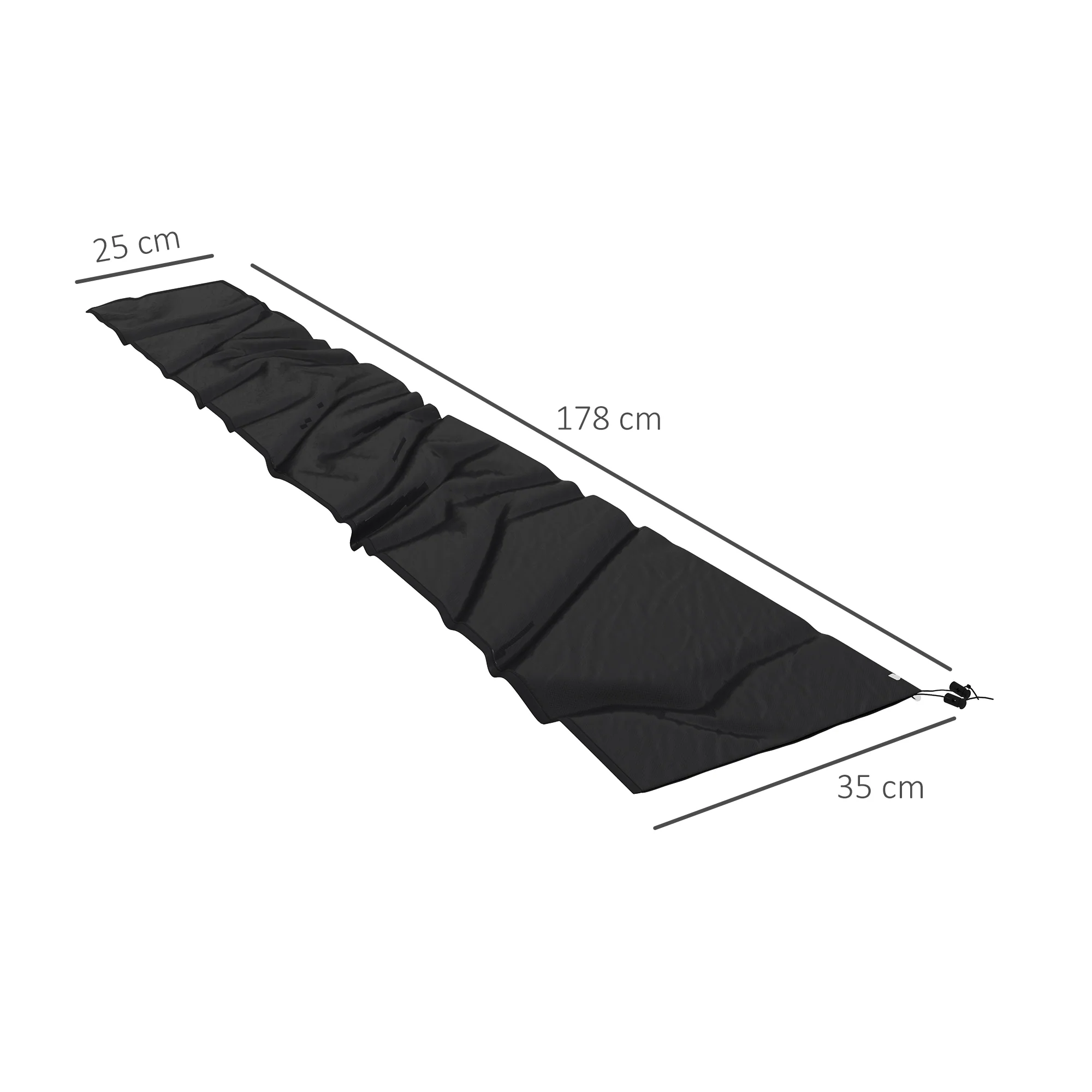 Outsunny Parasol Cover, Patio Cantilever Cover, Banana Umbrella Cover, Black - Image 5
