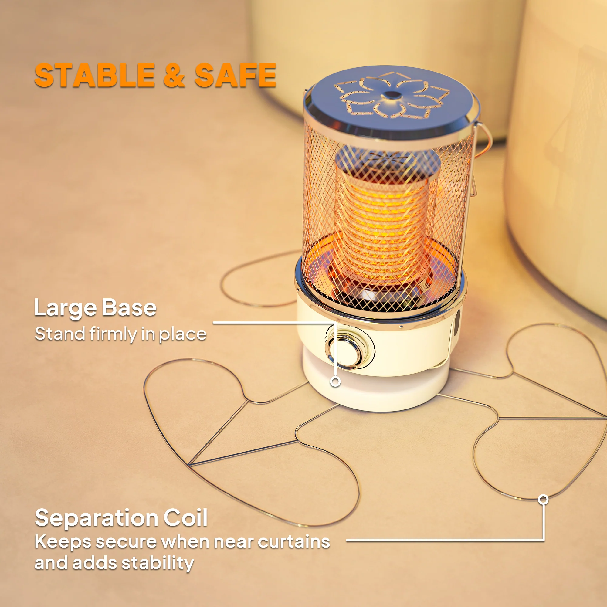 Outsunny Patio Electric Heater With Separation Coil, 2000KW Infrared Heater - Image 6