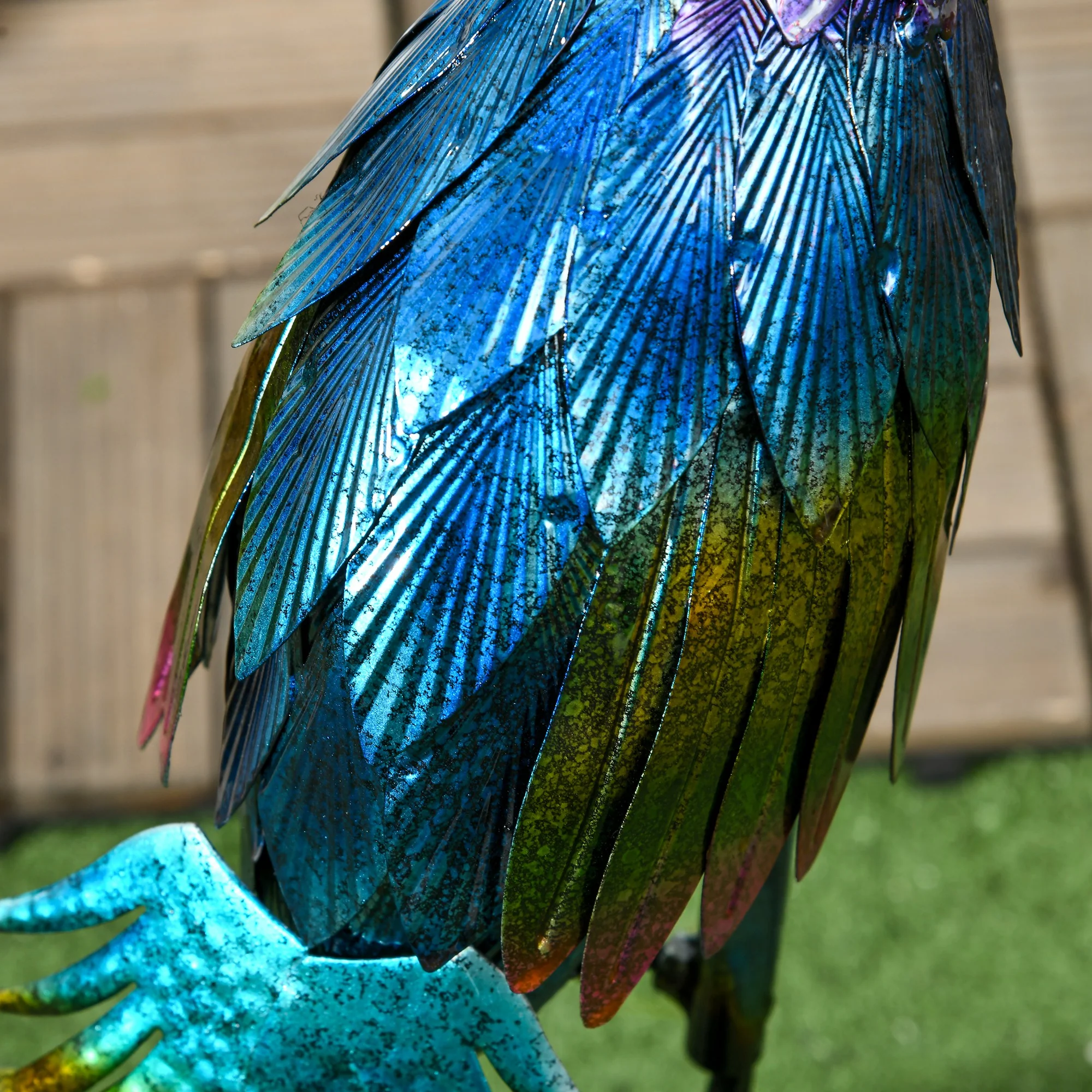Outsunny Peacock Garden Statues Sculptures For Decorations And Gifts, Steel - Image 8