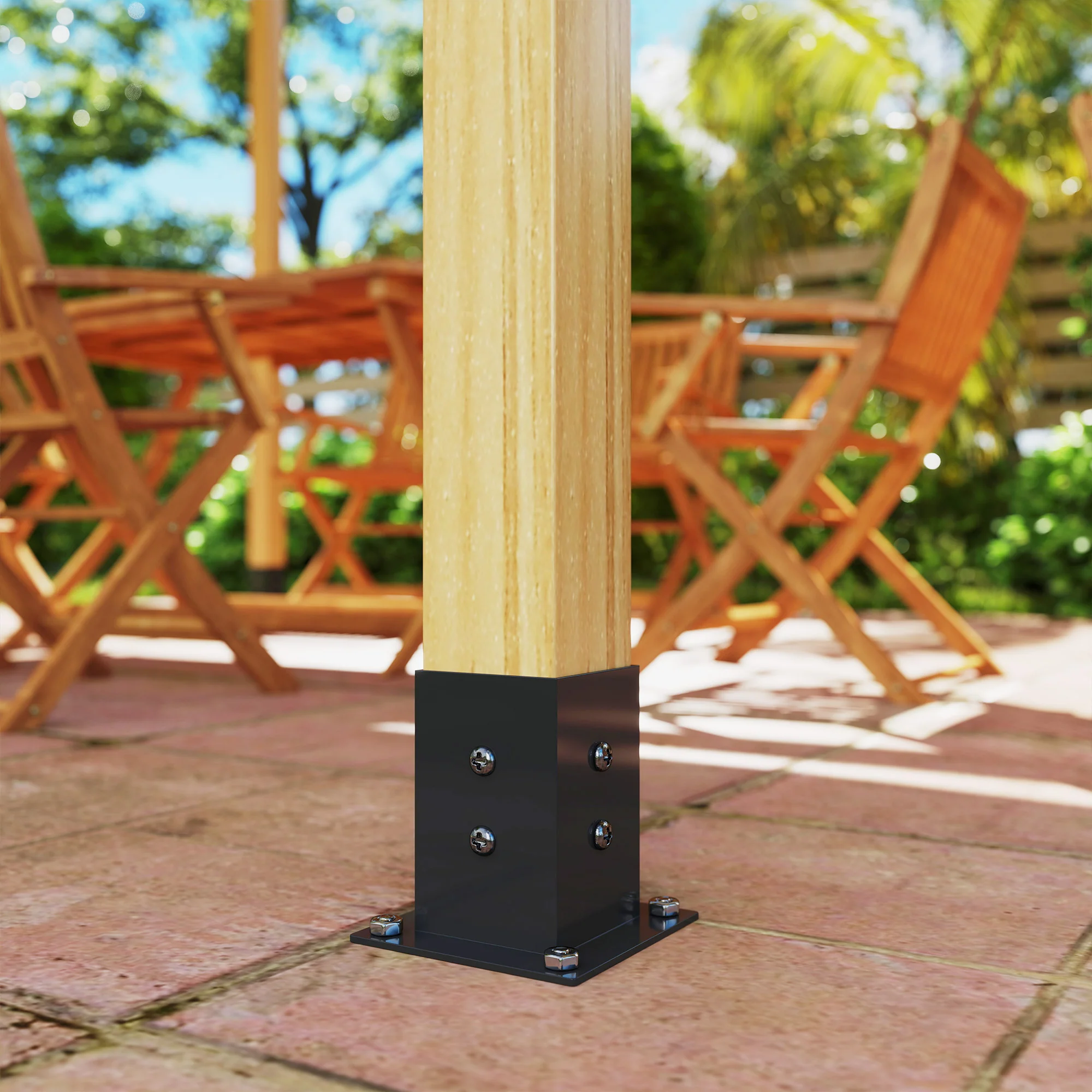 Outsunny Pergola Kit, Pergola Brackets With 3-Way & 4-Way Corner Brackets - Image 7