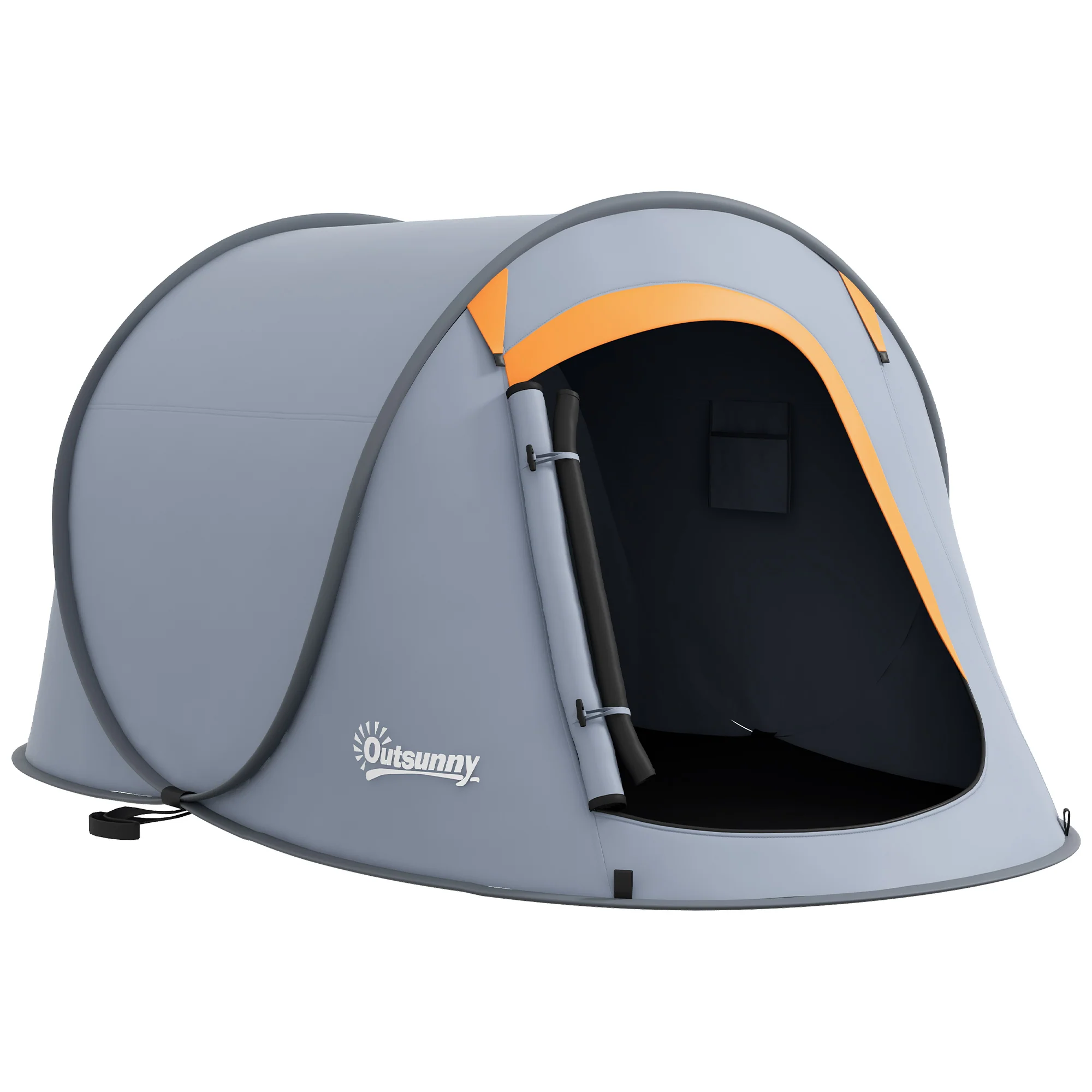 Outsunny Pop up Camping Tent for 2 Man, 2000mm Waterproof with Carry Bag