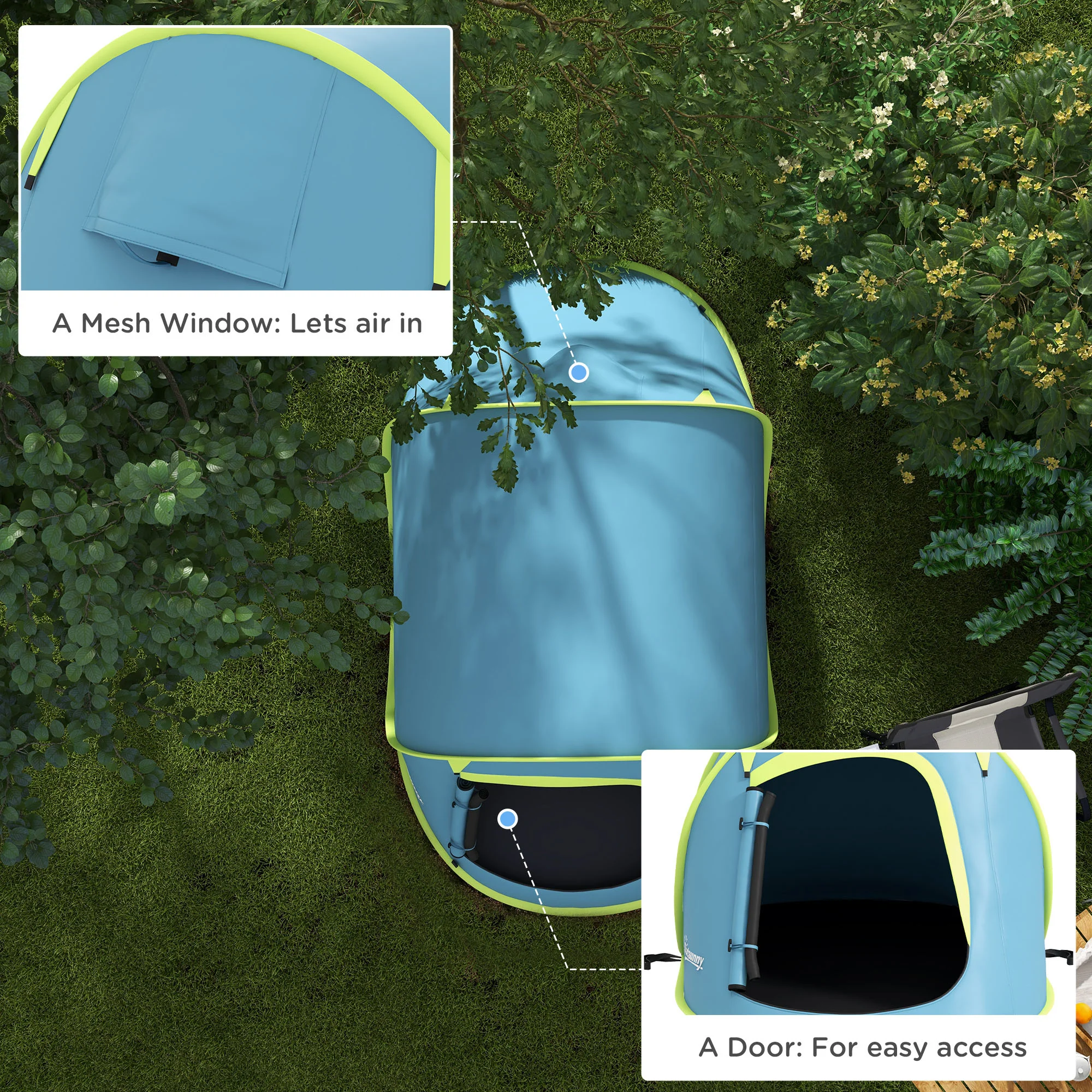 Outsunny Pop up Camping Tent for 2 Man, 2000mm Waterproof with Carry Bag - Image 15