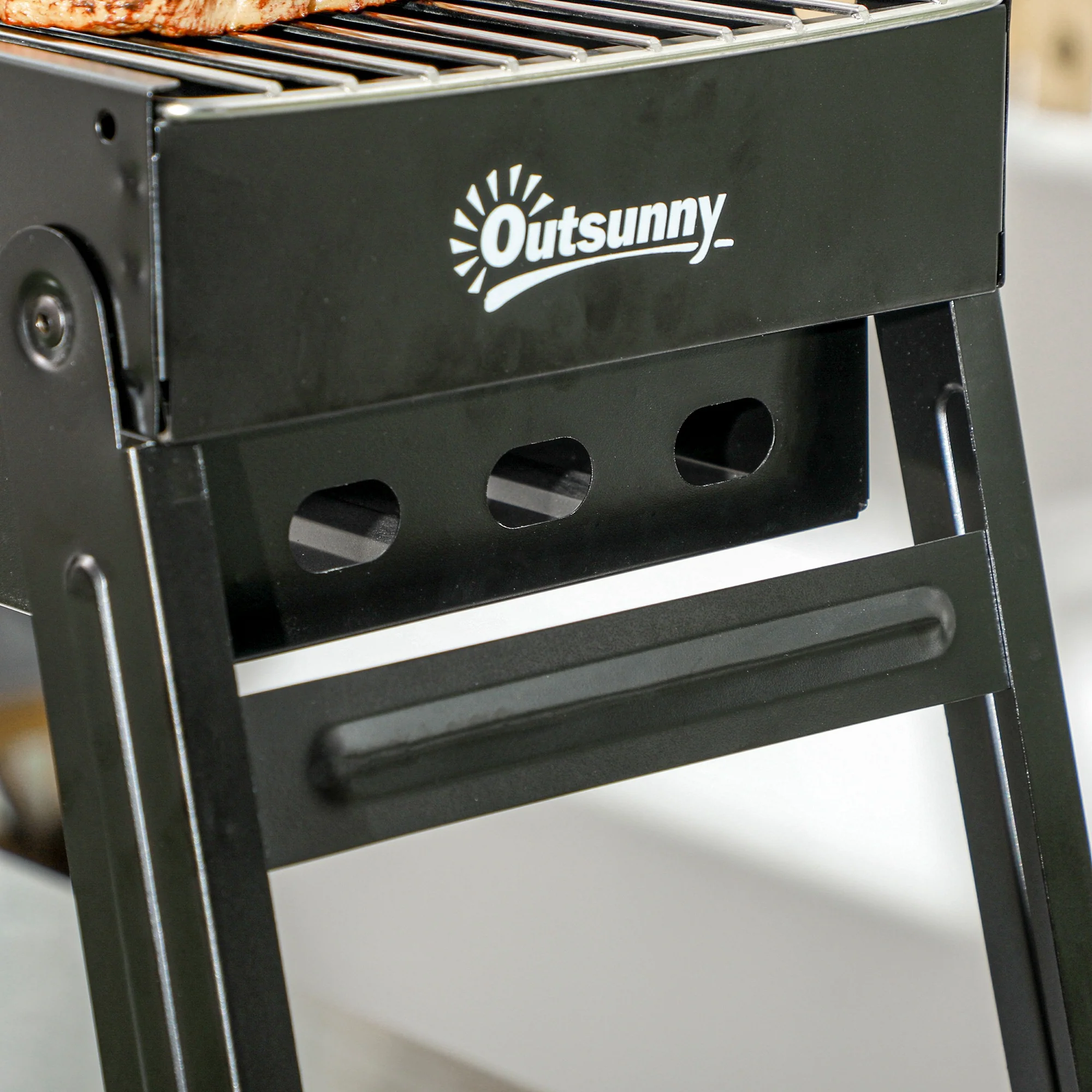 Outsunny Portable Charcoal Grill With Pull-Out Charcoal Basin - Image 9