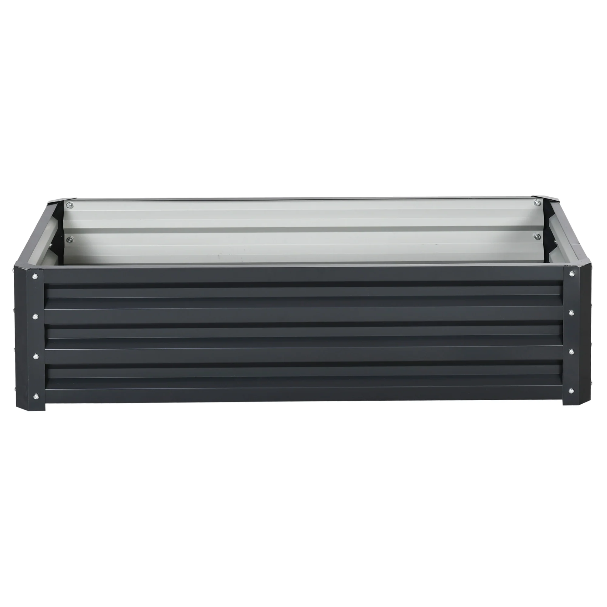 Outsunny Raised Garden Bed Elevated Planter Box for Flowers Grey