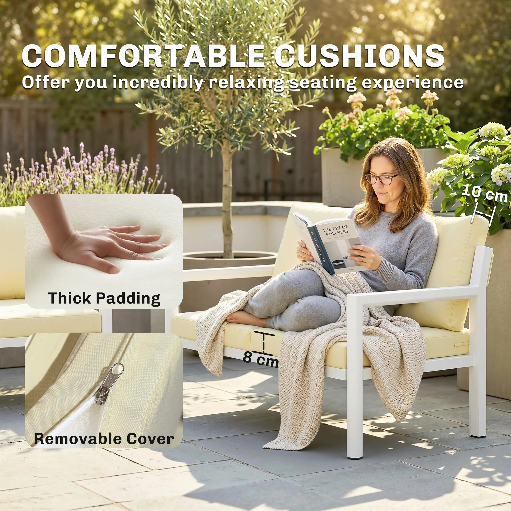 Outsunny Rattan Garden Furniture Set, Outdoor Furniture Conversation Set - Image 6