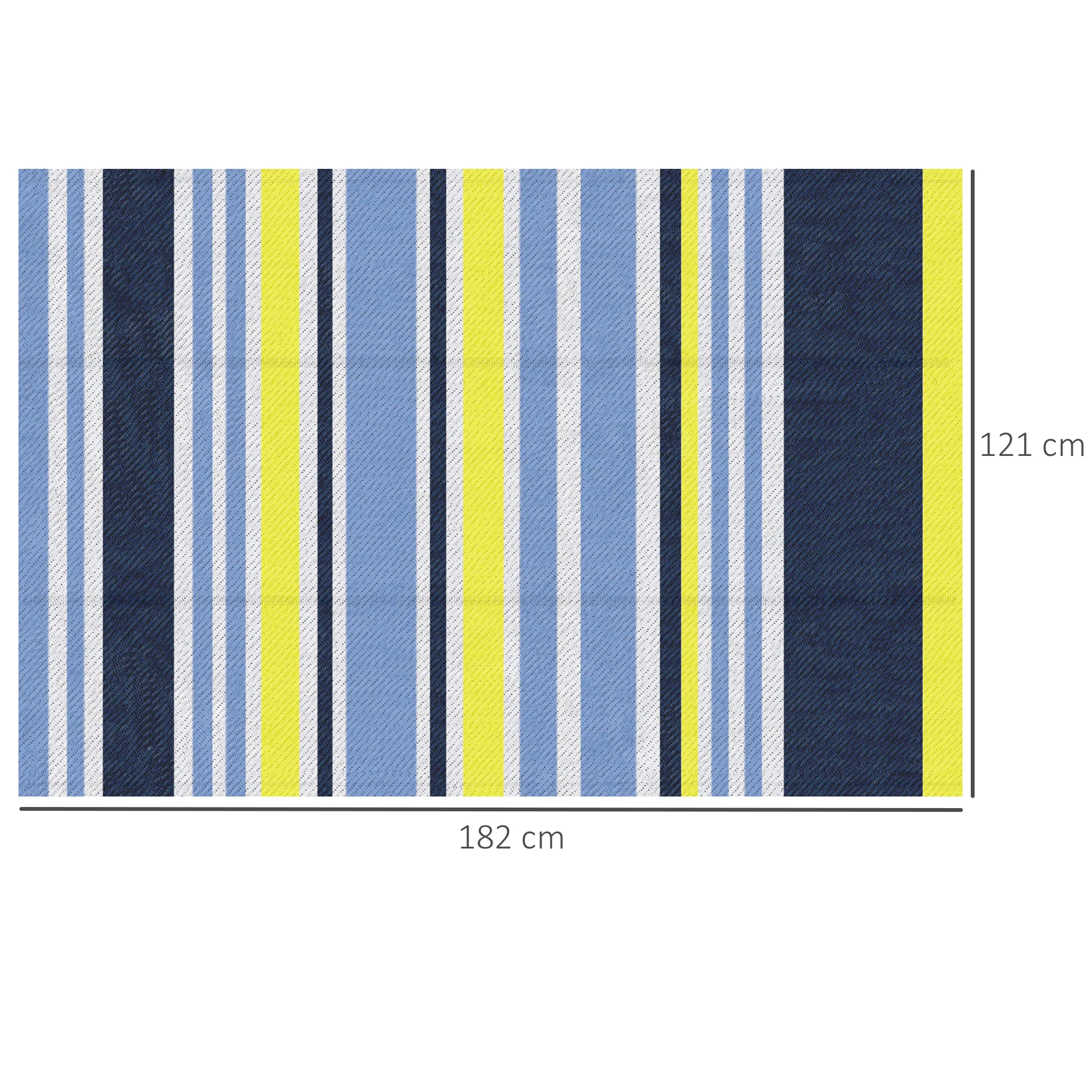 Outsunny Reversible Waterproof Plastic Straw Outdoor RV Rug, 121 x 182 cm - Image 5