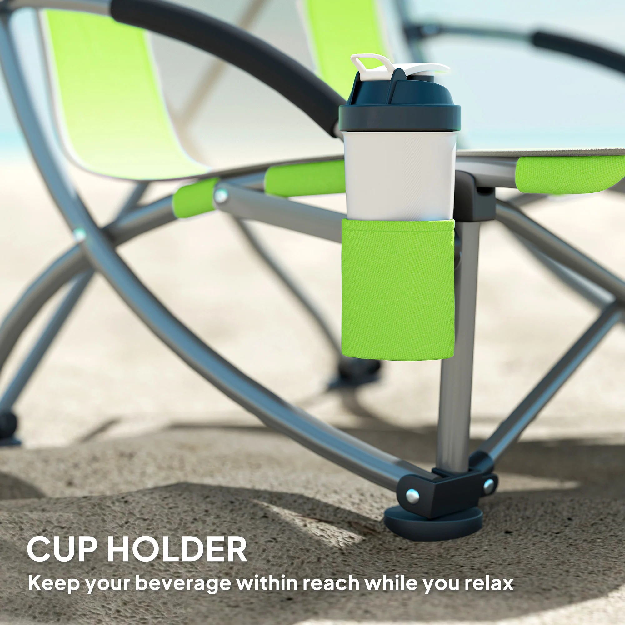 Outsunny Set Of 2 Folding Beach Chair, Camping Chair With Carry Bag - Image 24